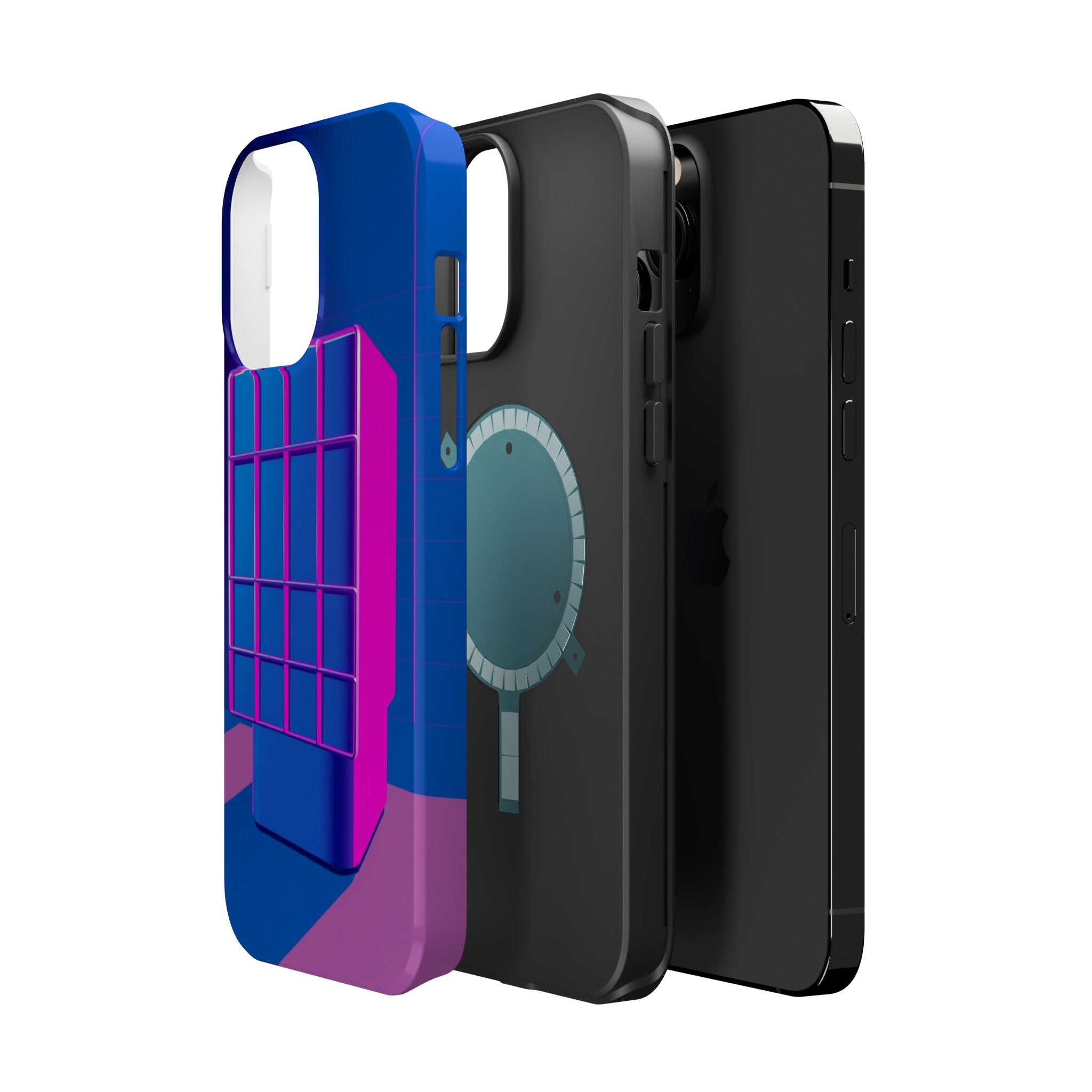 iPhone Earthy 80s Grid Synthwave Design Slim Everyday Designer Case · iPhone Cas