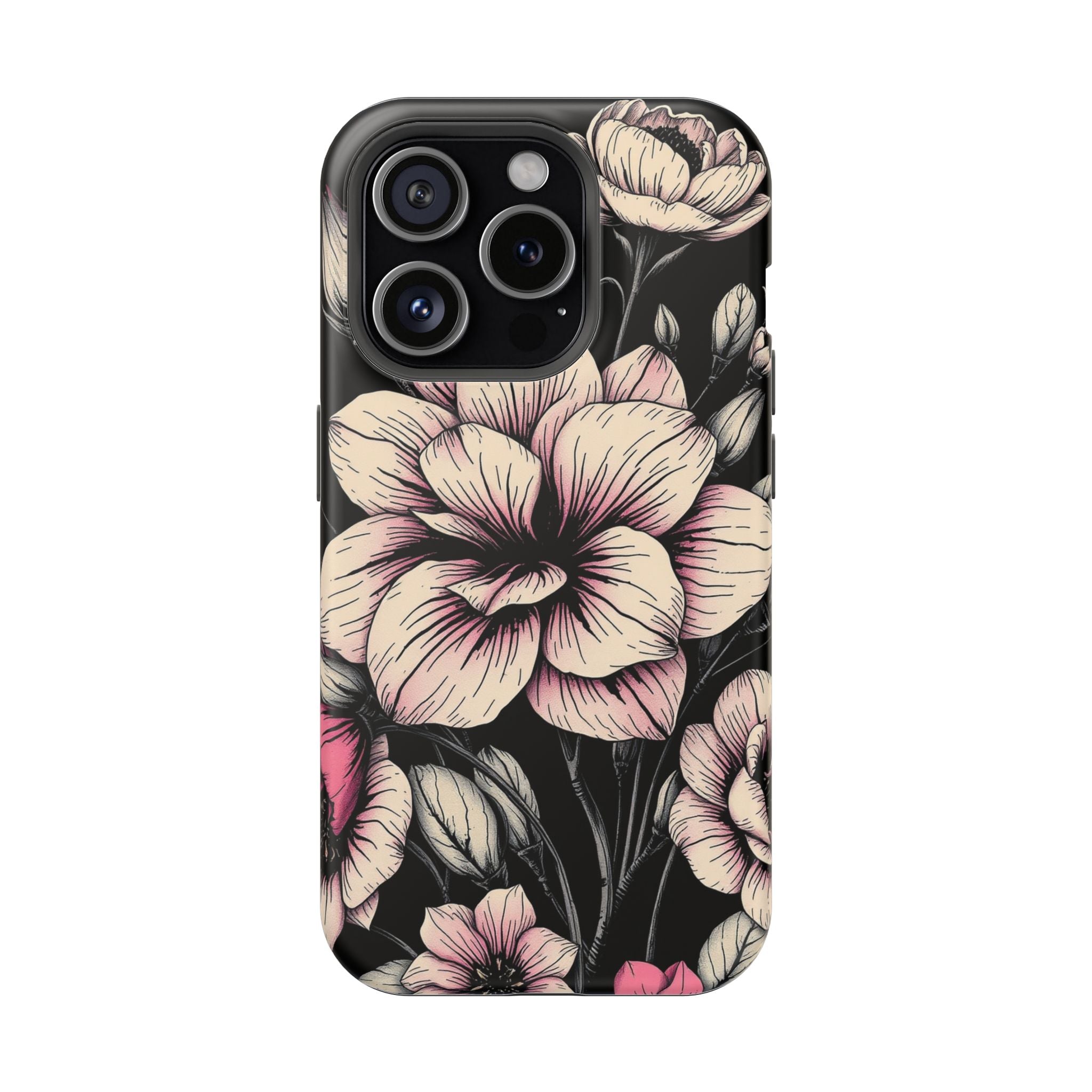 iPhone Floral Dark Academia Gothic Ink Slim Everyday Designer Case · iPhone Case