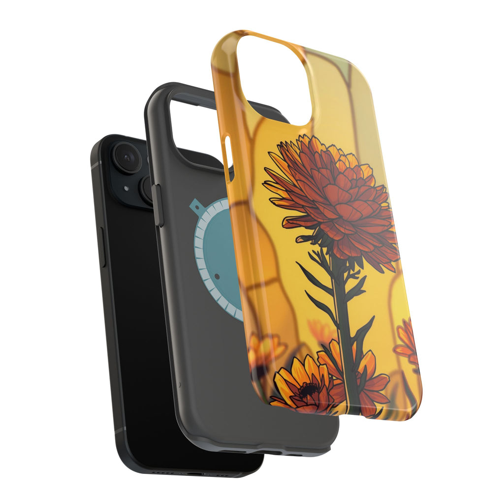 iPhone Sunset Amber And Peach Ranunculus Stack Soft iPhone Finish · iPhone Case