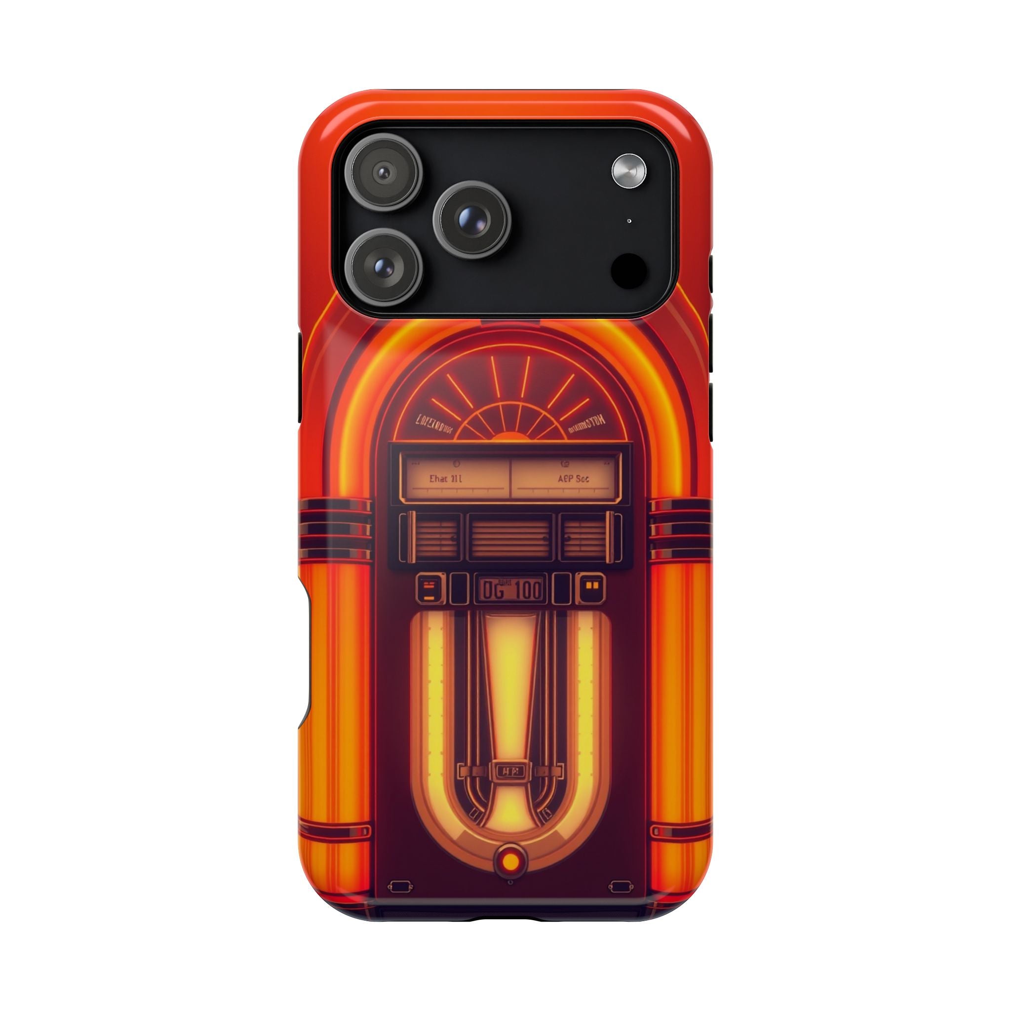 iPhone Jukebox Glow Neon Cyberpunk Bold Modern Everyday Snap Case · iPhone Case