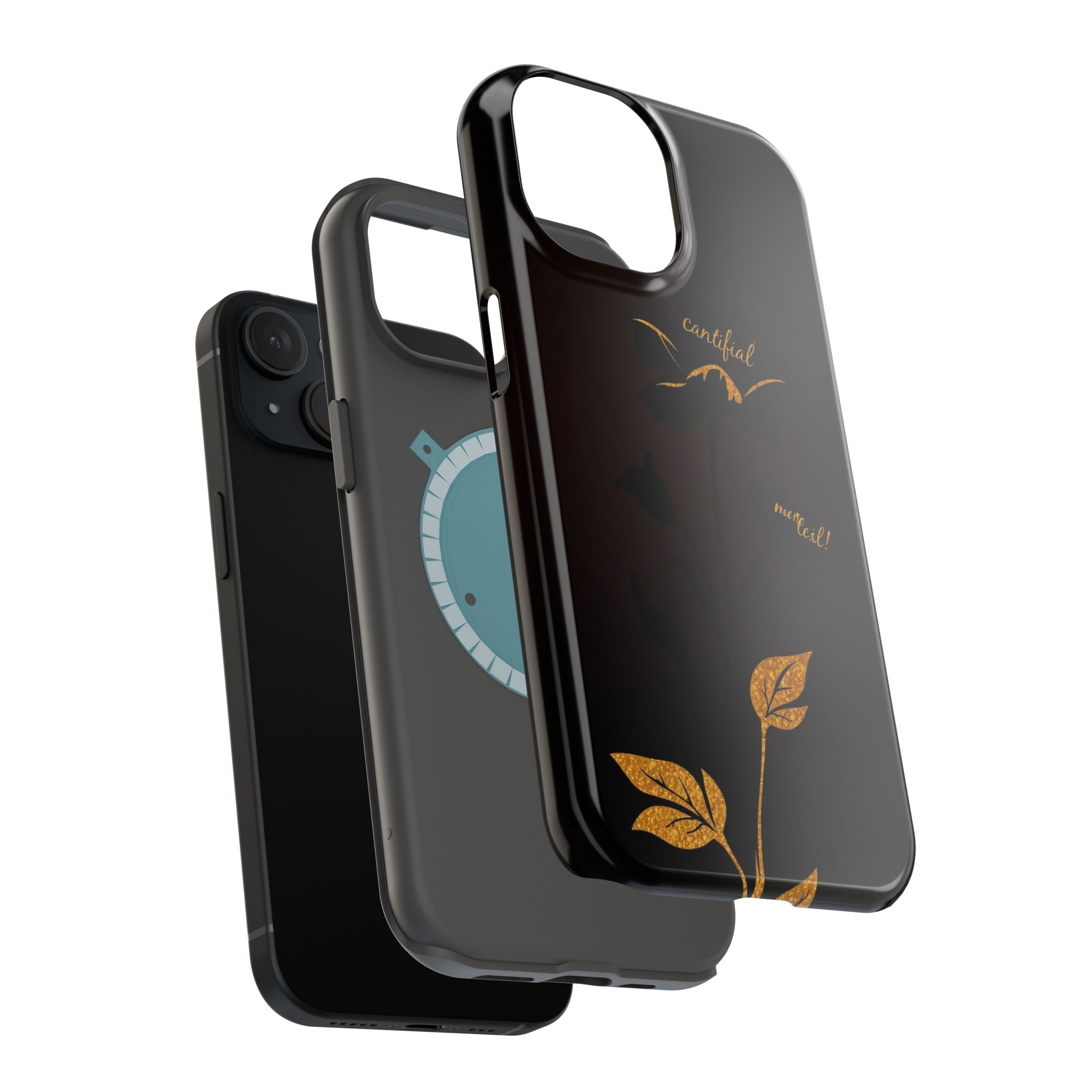 iPhone Earthy Floral Silhouette Design Slim Everyday Designer Case · iPhone Case