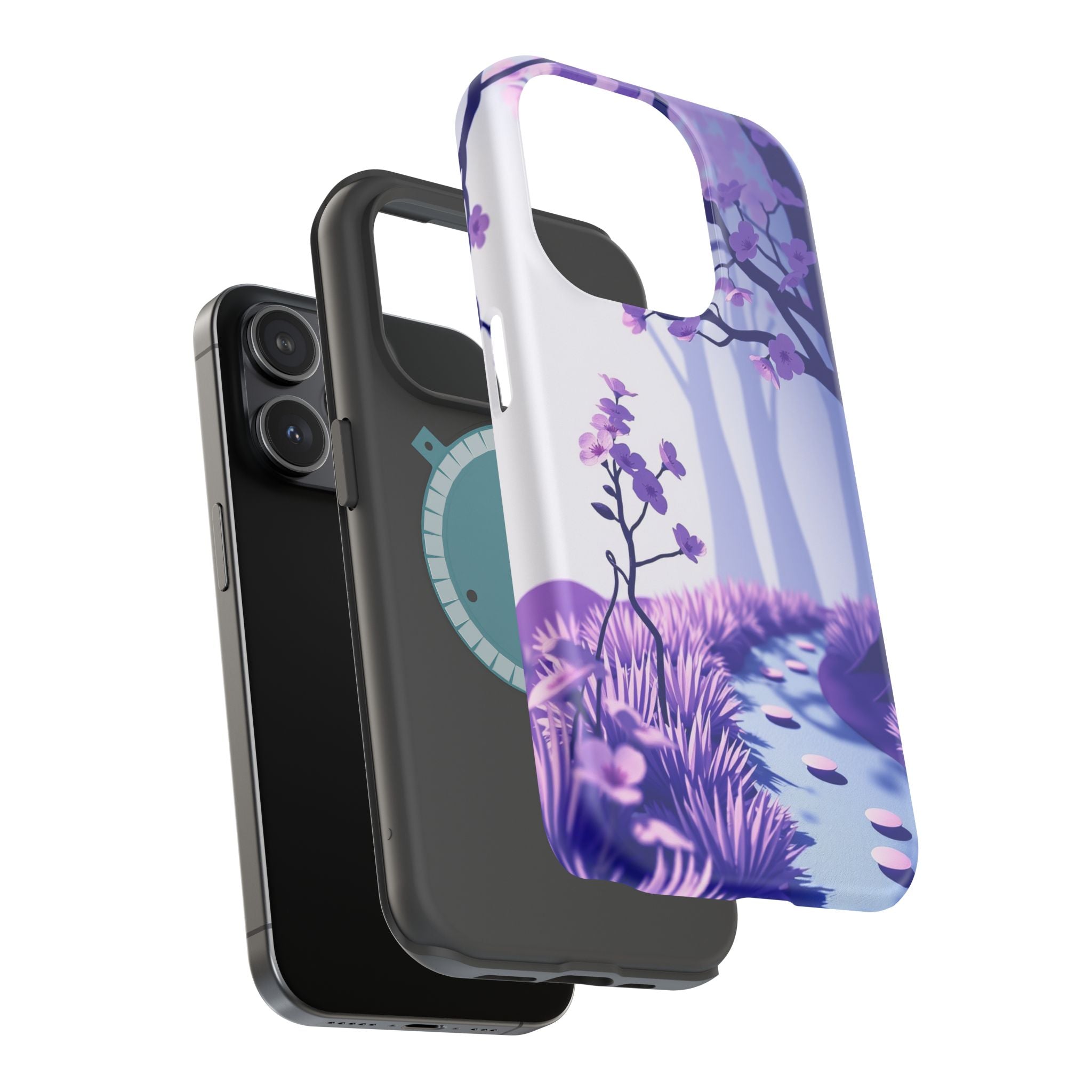 iPhone Blossom Trail Paper Cut Art Bold Modern Everyday Snap Case · iPhone Case
