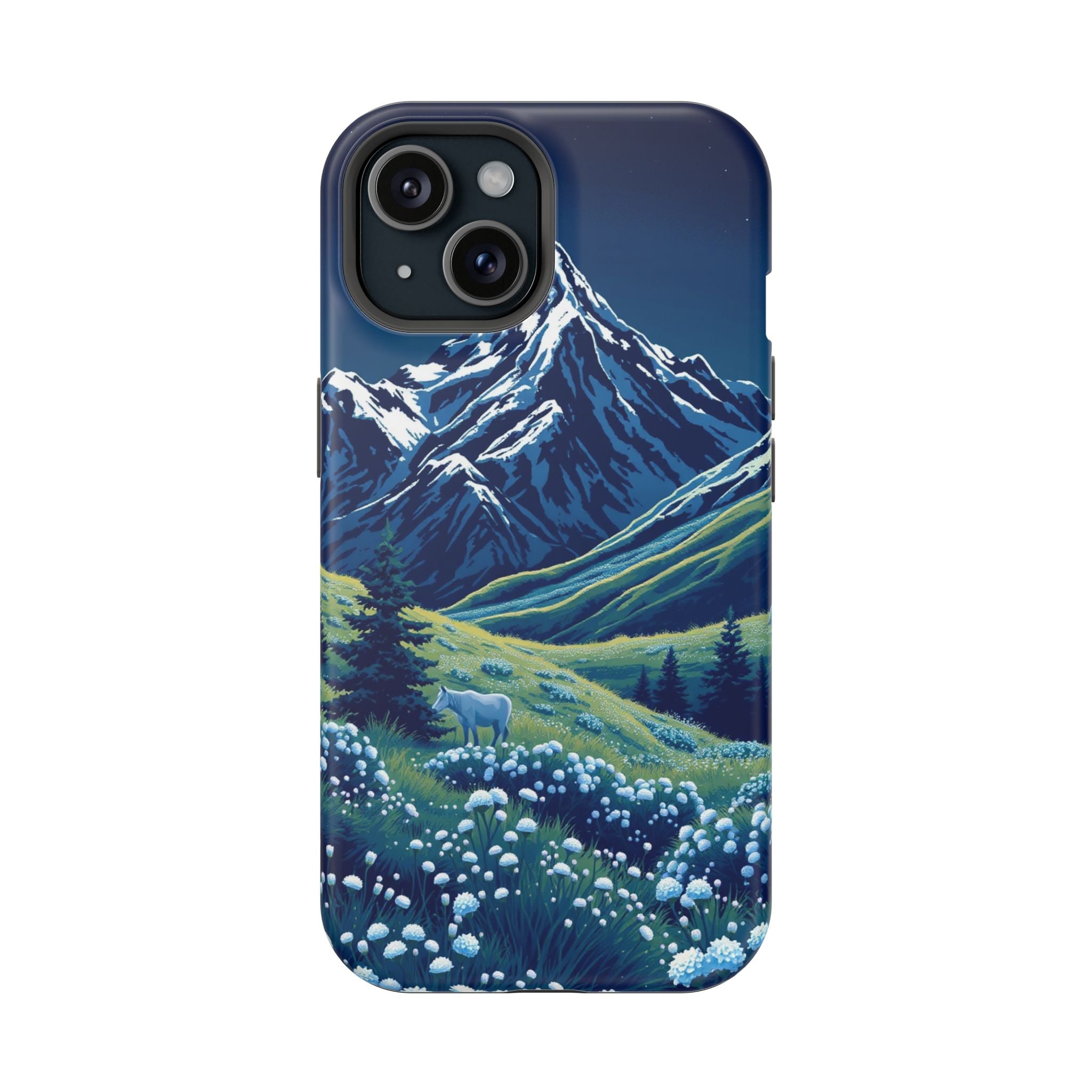 iPhone Midnight Blue And Silver Alpine Meadow Slim iPhone Everyday · iPhone Case