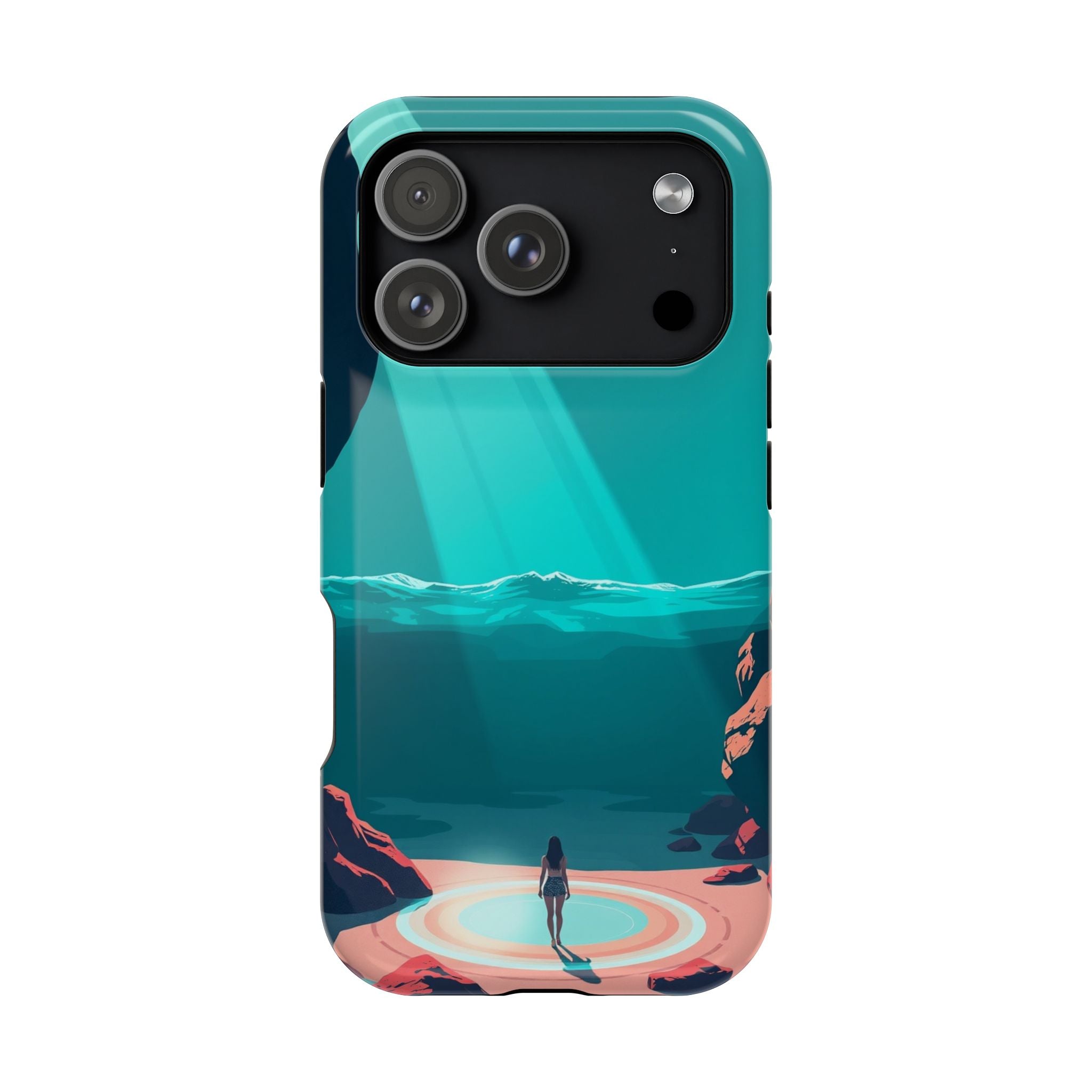 iPhone Earthy Tidal Pool Design 17 Bold Modern Everyday Snap Case · iPhone Case