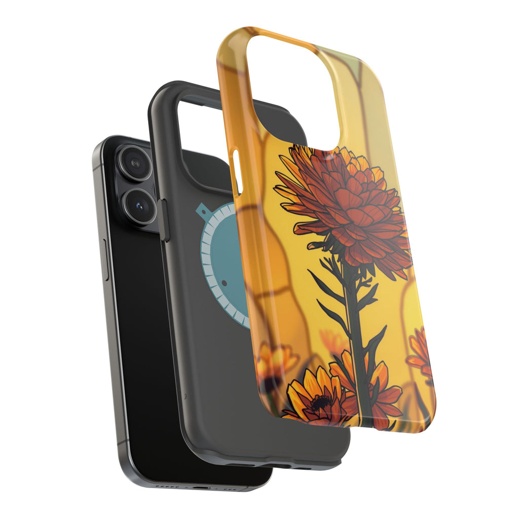 iPhone Sunset Amber And Peach Ranunculus Stack Soft iPhone Finish · iPhone Case
