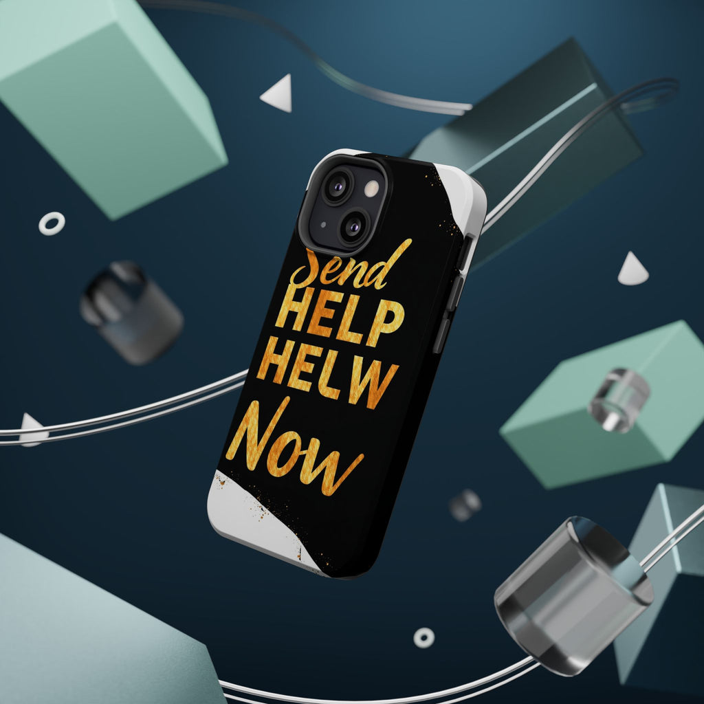 iPhone Send Help Now Enchanted Art Bold Modern Everyday Snap Case · iPhone Case