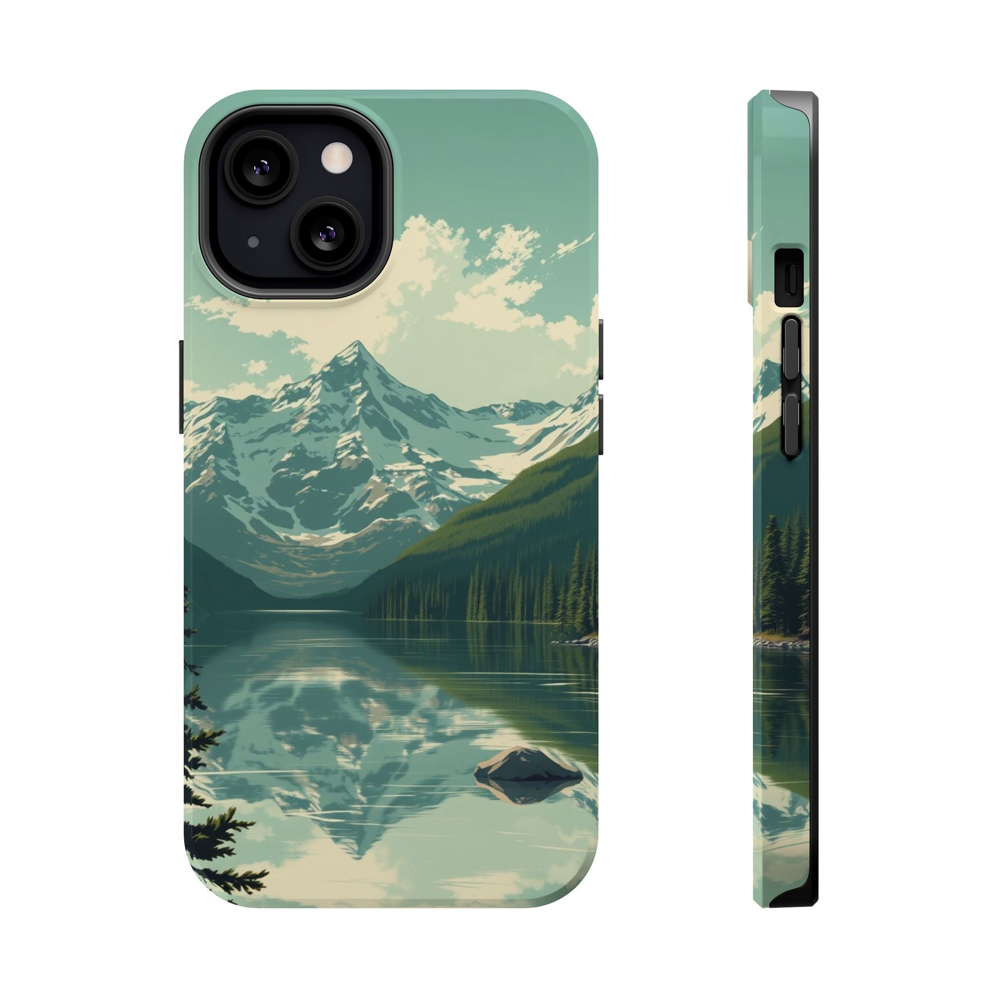 iPhone Glacier Lake Enchanted Art Bold Modern Everyday Snap Case · iPhone Case