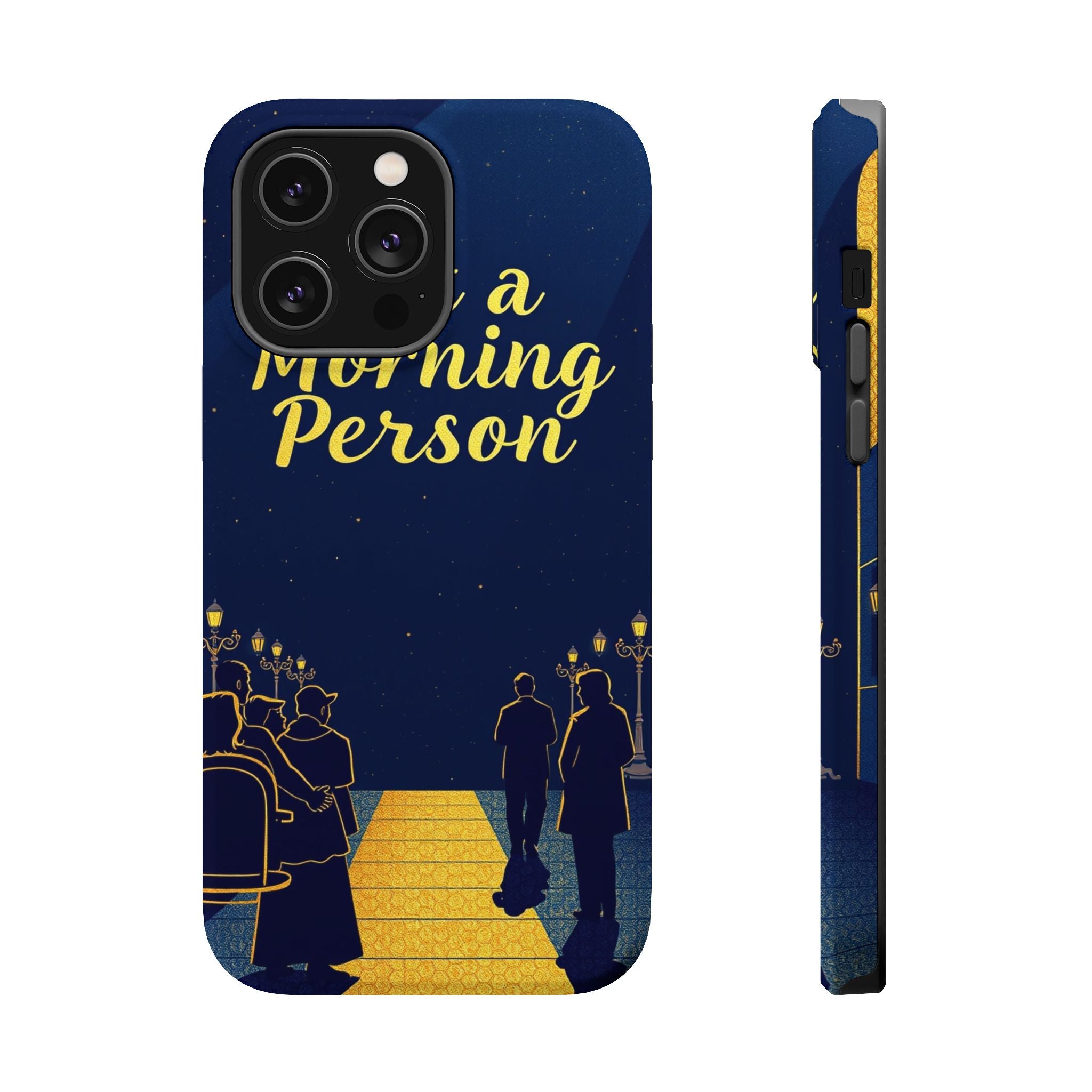 iPhone Midnight Blue And Silver Not a Morning Person Slim Snap Case · iPhone Cas