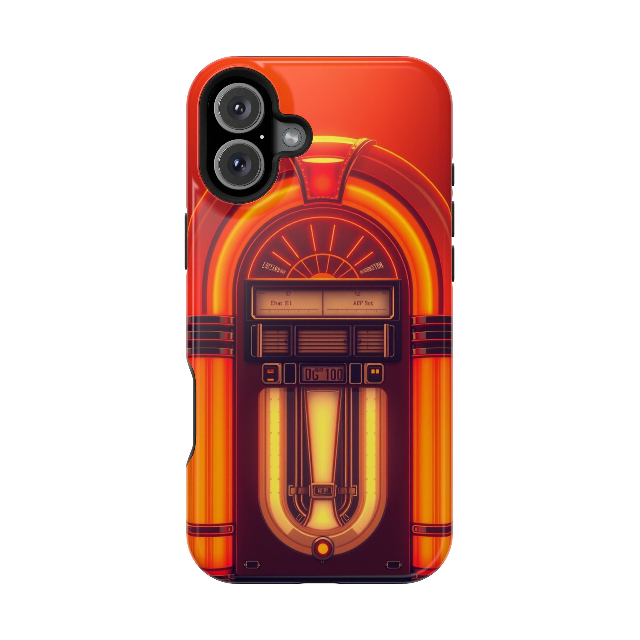 iPhone Jukebox Glow Neon Cyberpunk Bold Modern Everyday Snap Case · iPhone Case