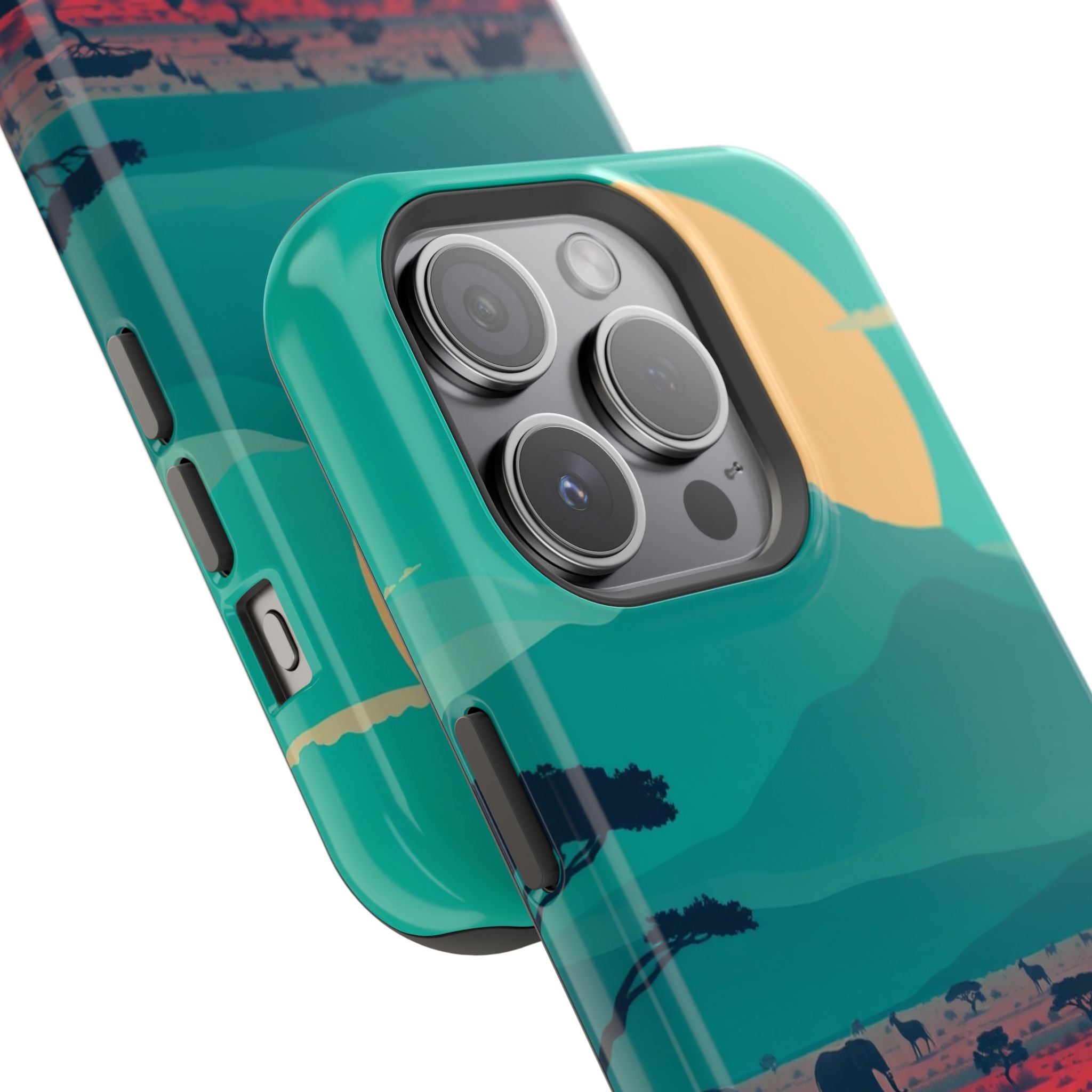 iPhone Savanna Horizon Vintage Retro Poster Slim iPhone Everyday · iPhone Case