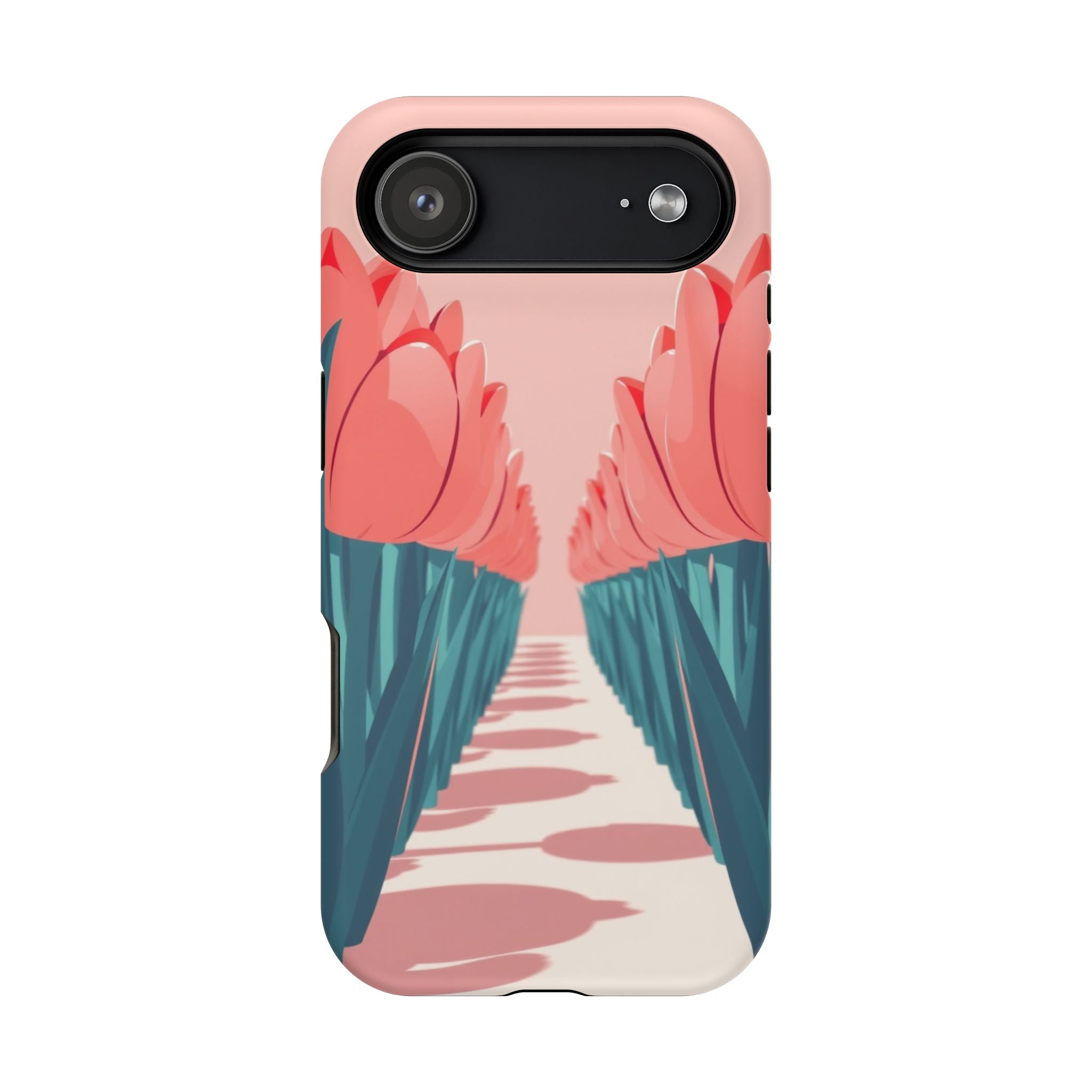 iPhone Tulip Row Pastel Kawaii Slim Everyday Designer Case · iPhone Case