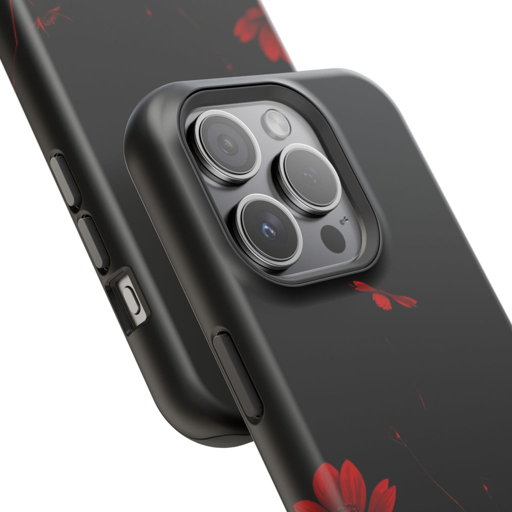 iPhone Black And Crimson Desert Flower Slim Everyday Designer Case · iPhone Case