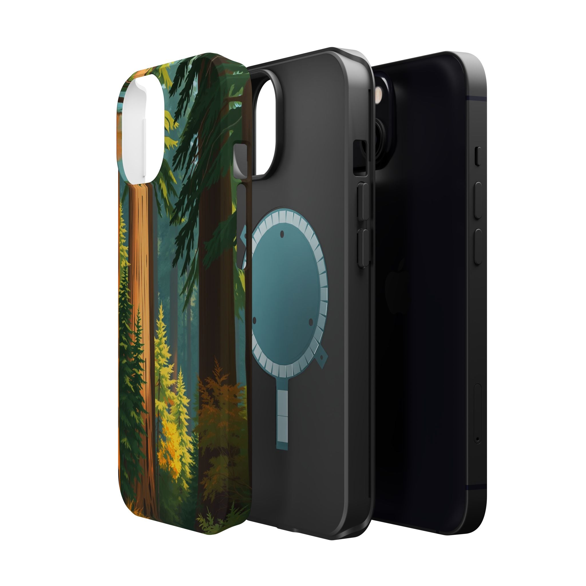 iPhone Redwood Forest Oil Painting Impressionist Clean iPhone Minimal · iPhone C