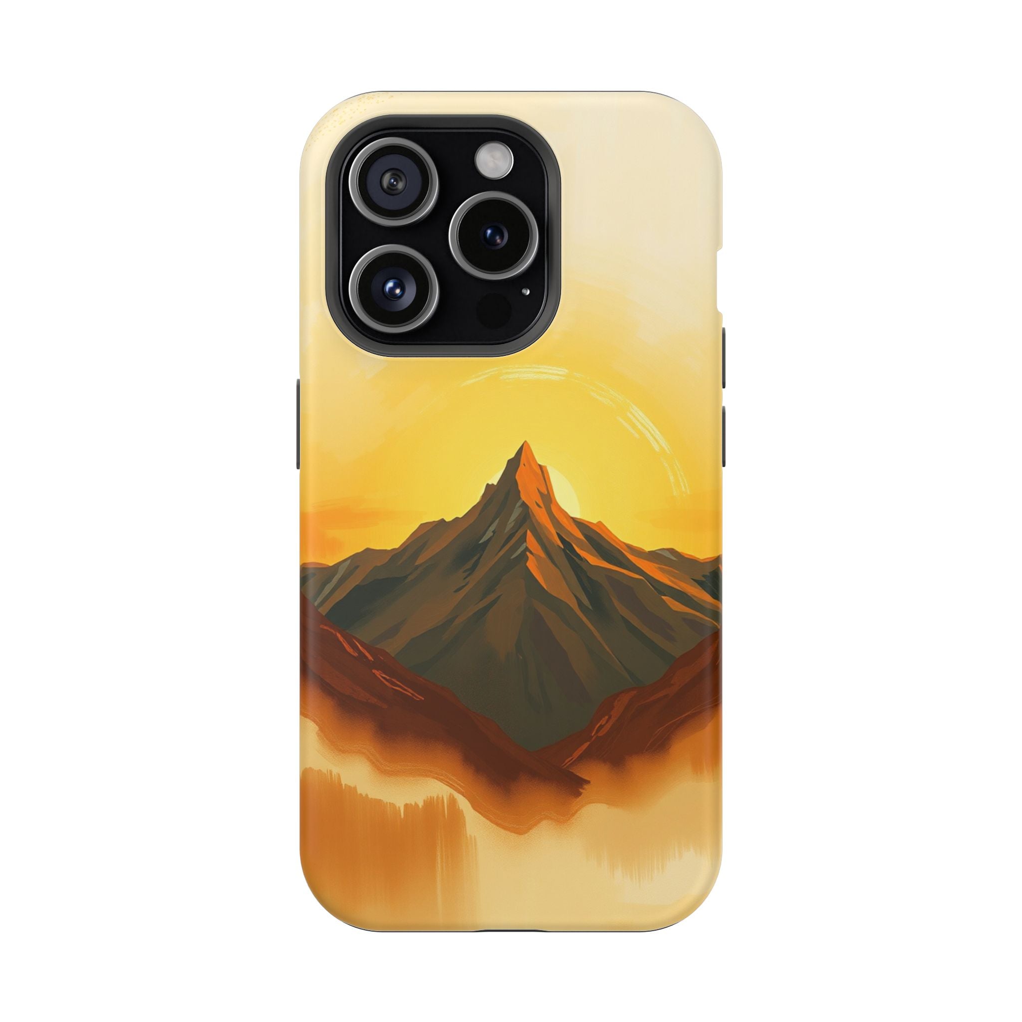 iPhone Mustard And Rust Mountain at Sunrise Slim iPhone Everyday · iPhone Case