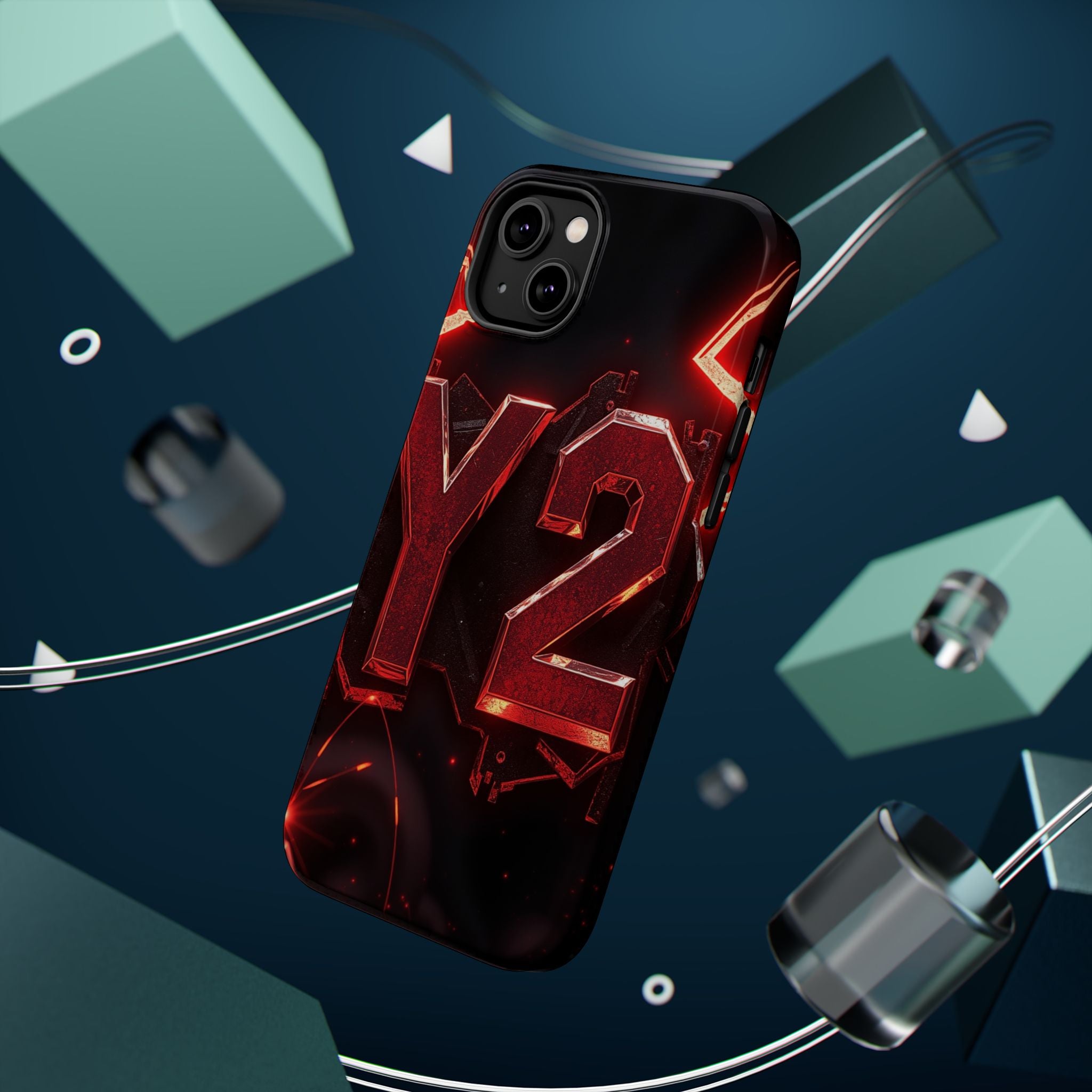 iPhone Y2K Holographic Bold Art Slim Everyday Designer Case · iPhone Case