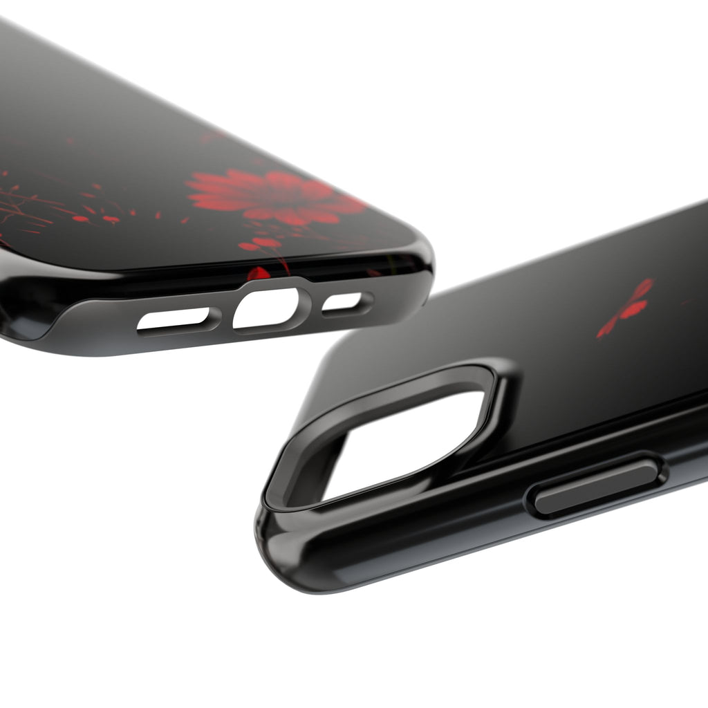 iPhone Black And Crimson Desert Flower Slim Everyday Designer Case · iPhone Case