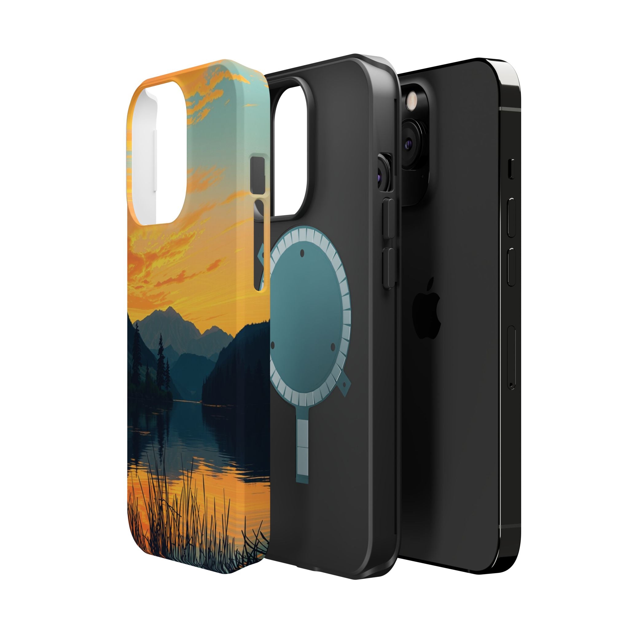 iPhone Lake at Twilight Oil Painting Impressionist iPhone Artistic · iPhone Case