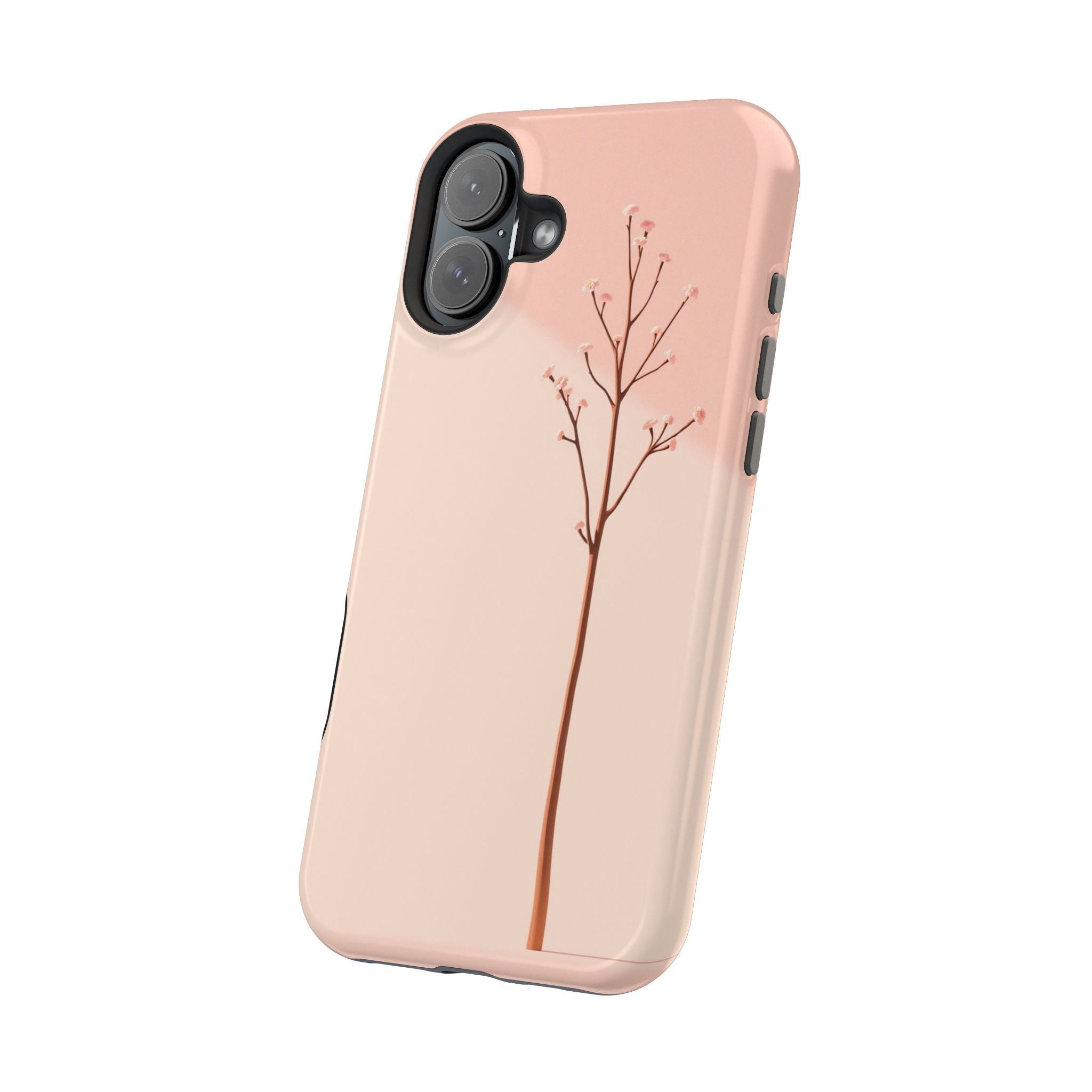 iPhone Rose Pink And Cream Minimalist Stem Slim iPhone Everyday · iPhone Case