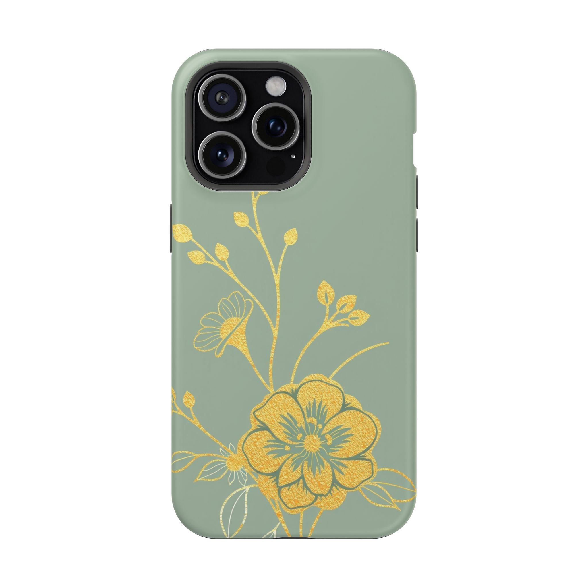 iPhone Floral Gold Foil Cinematic Art Slim Everyday Designer Case · iPhone Case