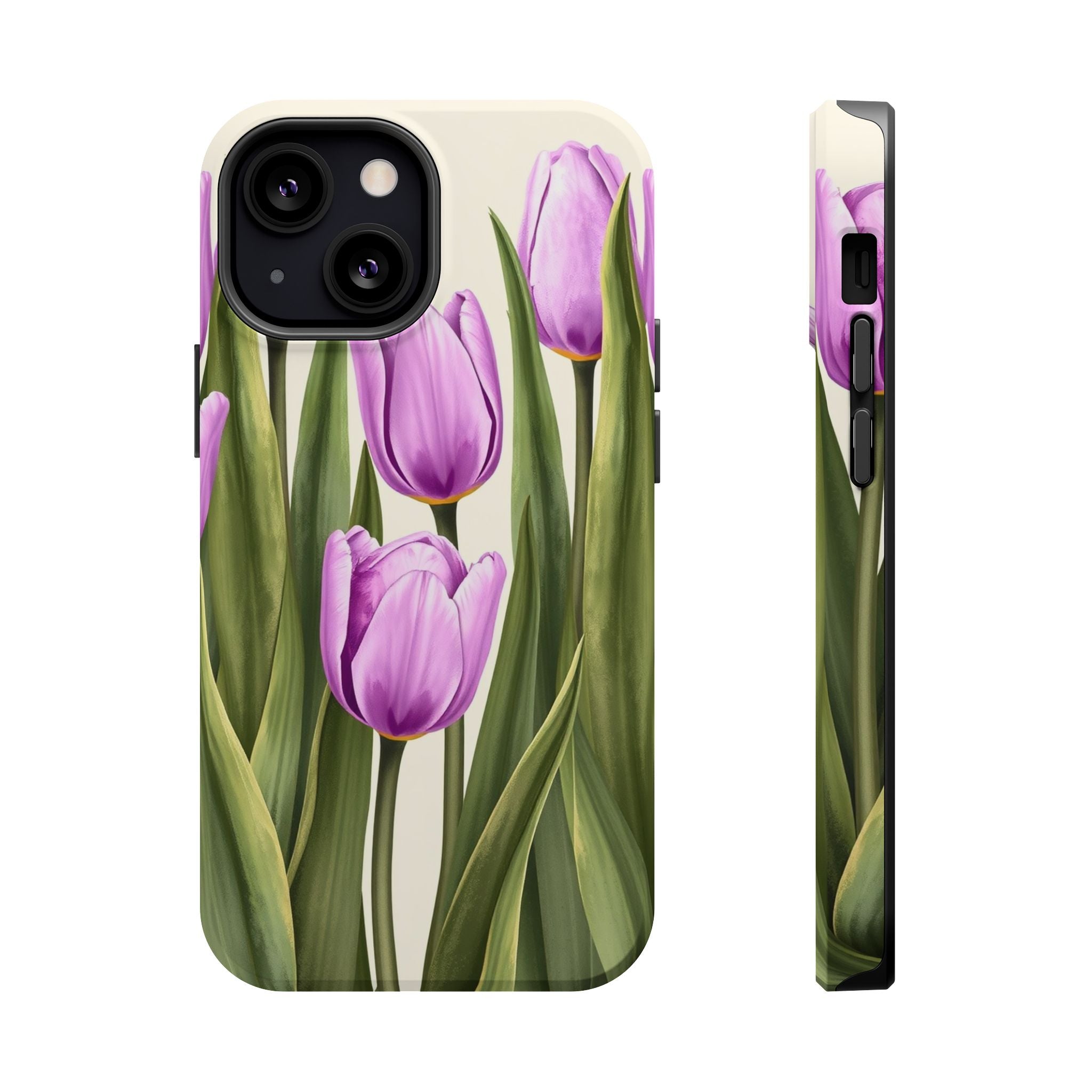 iPhone Tulip Row Electric Art 14 Bold Modern Everyday Snap Case · iPhone Case