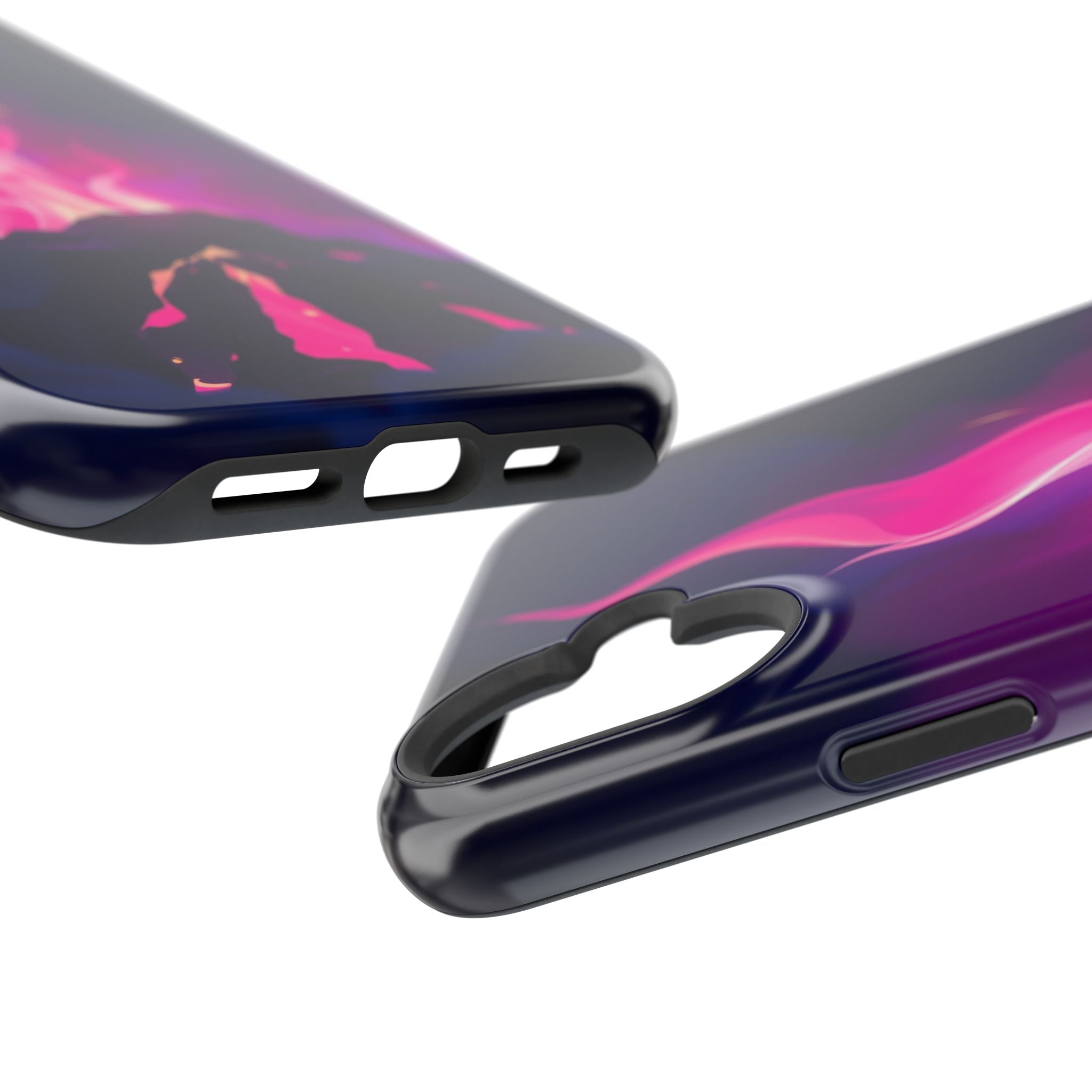 iPhone Cyan And Magenta Wildfire Glow Slim Everyday Designer Case · iPhone Case