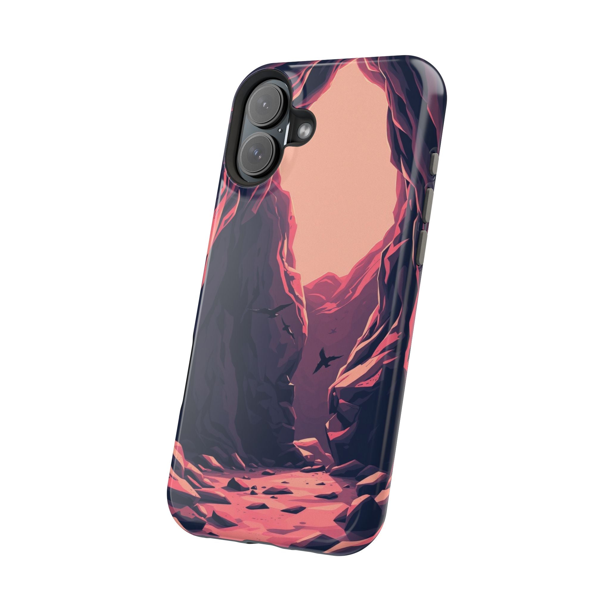 iPhone Rose Pink And Cream Dark Crystal Cave Slim Everyday Designer Case · iPhon