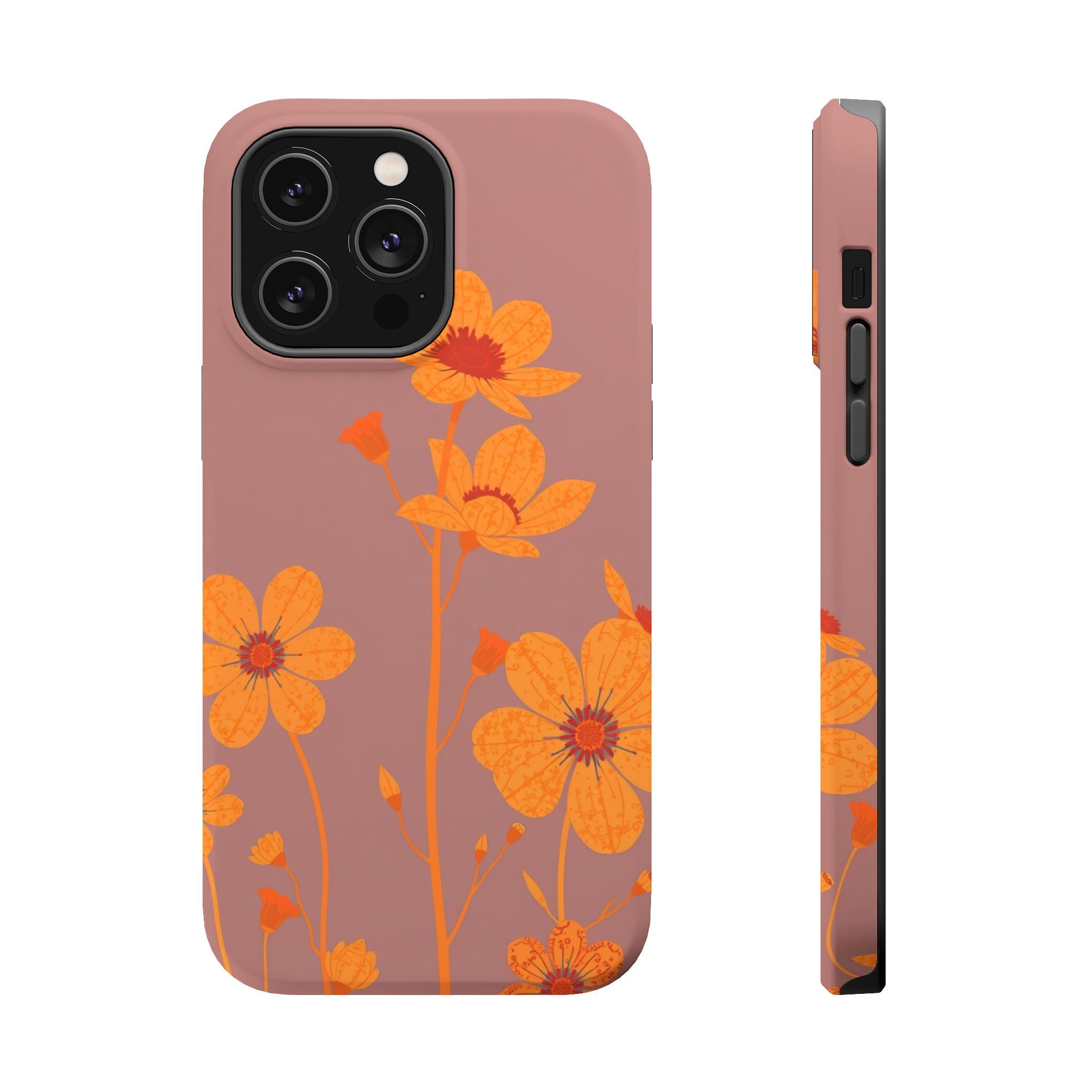 iPhone Floral Silhouette Pastel Kawaii Slim Everyday Designer Case · iPhone Case