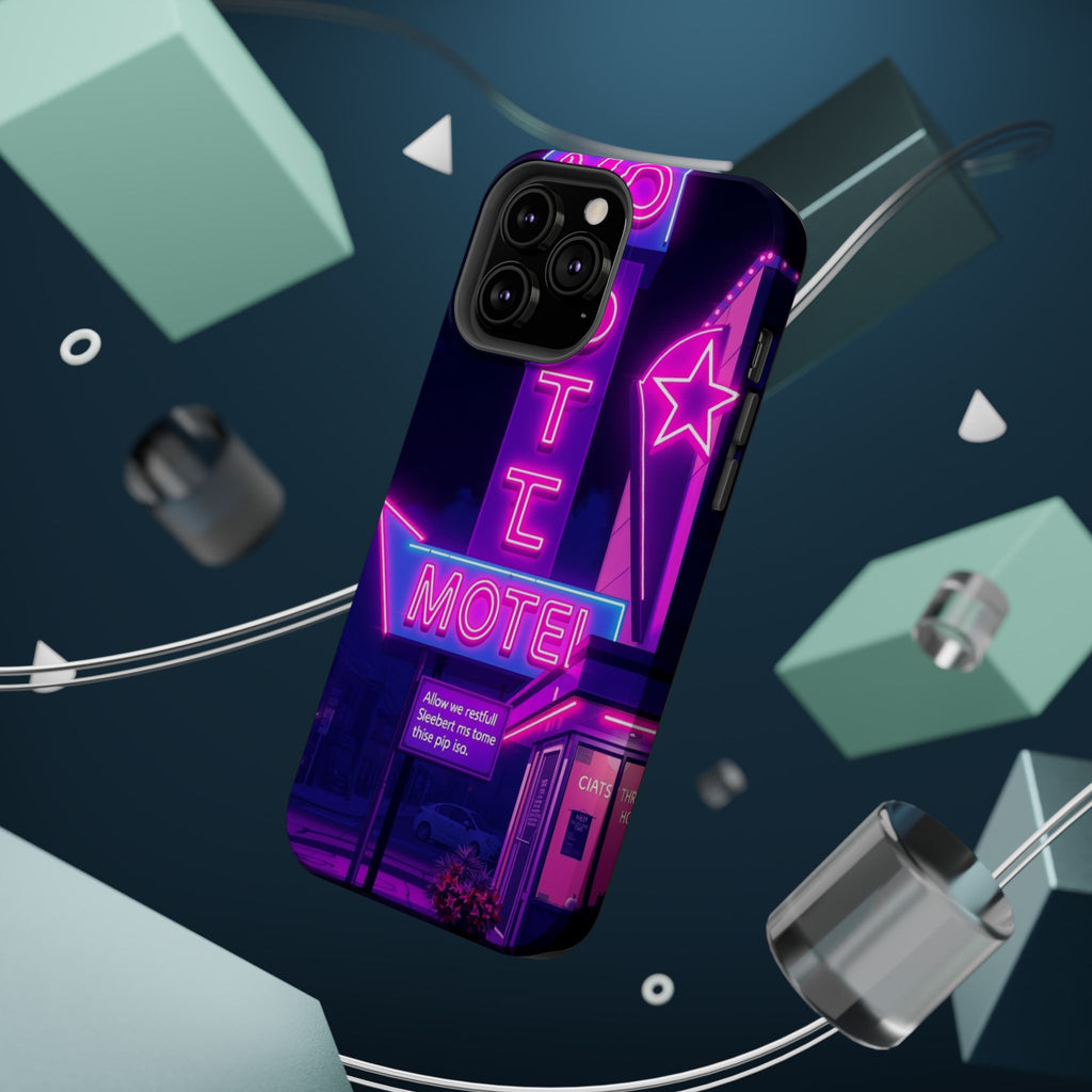 iPhone Neon Sign Motel Enchanted Art Slim Everyday Designer Case · iPhone Case