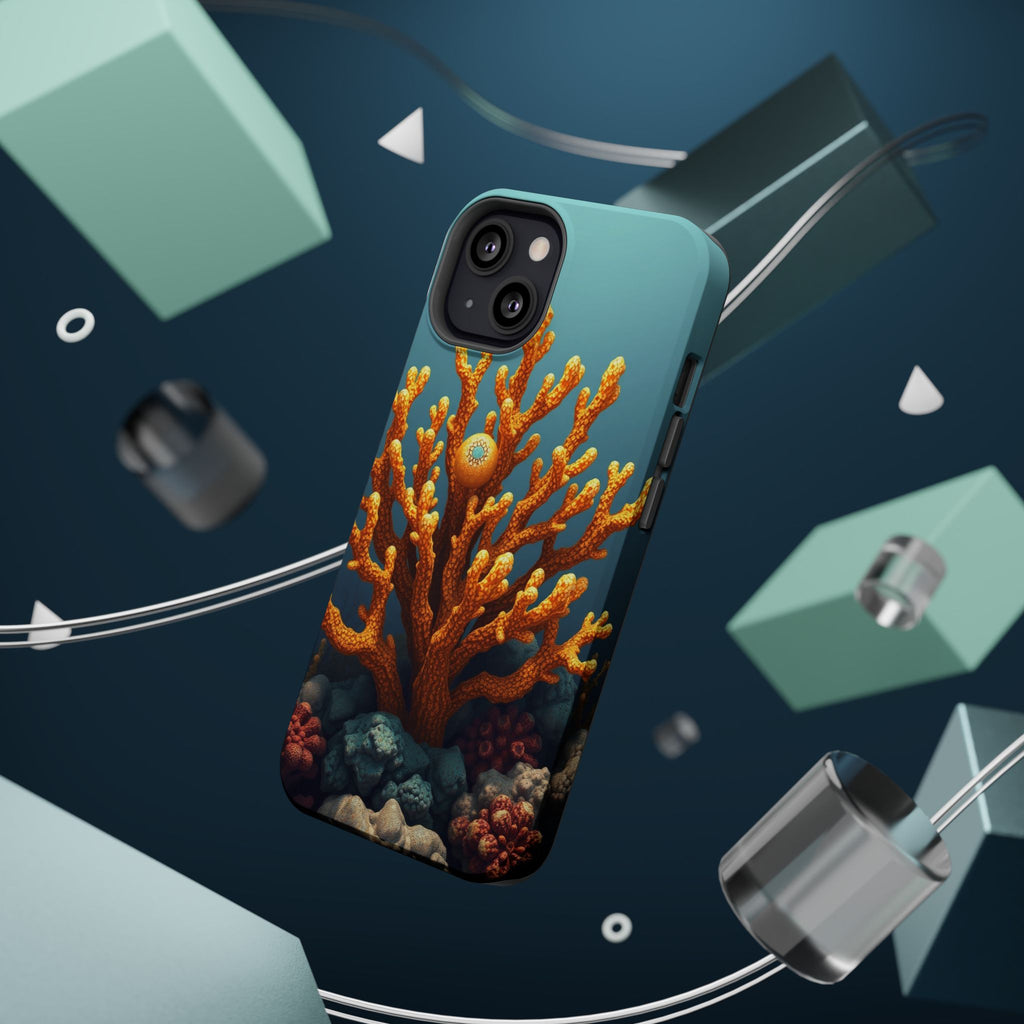 iPhone Mustard And Rust Coral Reef Life Slim Everyday iPhone Designer · iPhone C
