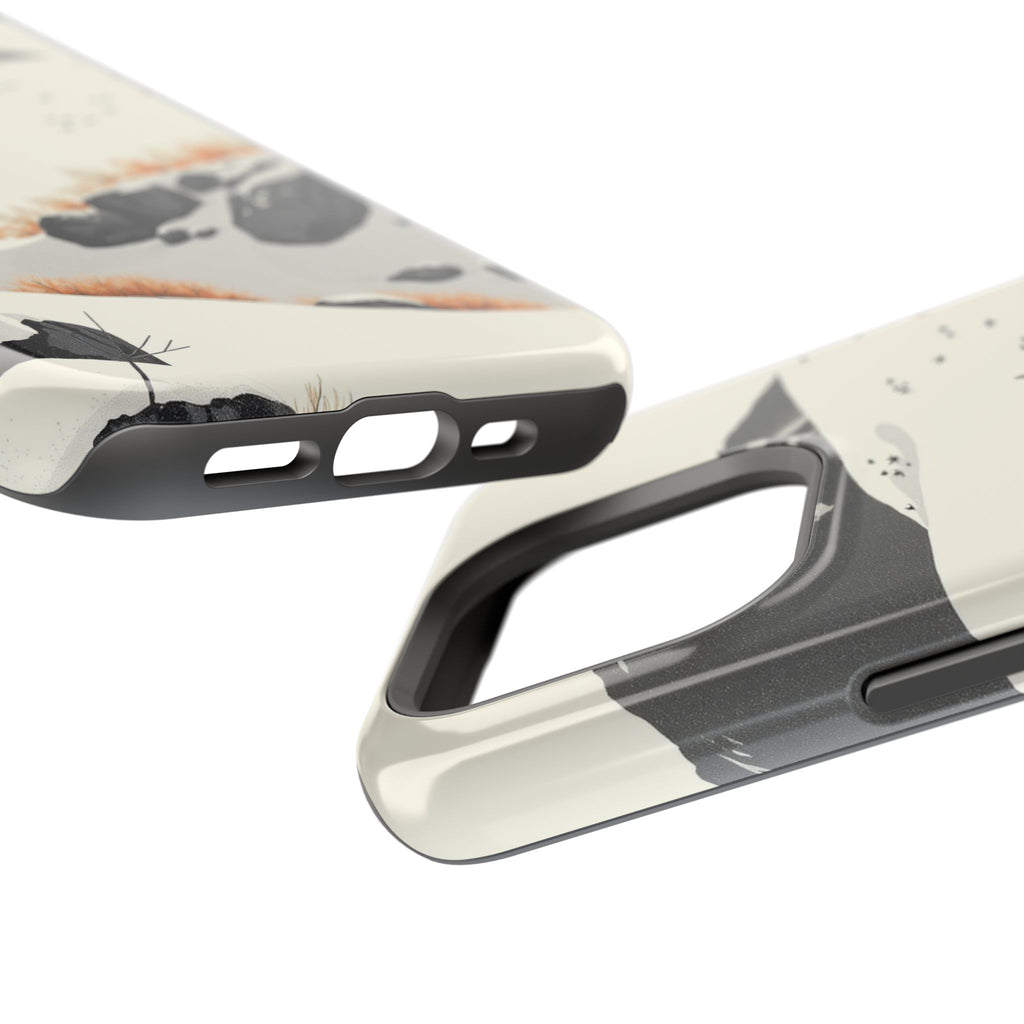 iPhone Snow Field Risograph Print Bold Modern Everyday Snap Case · iPhone Case