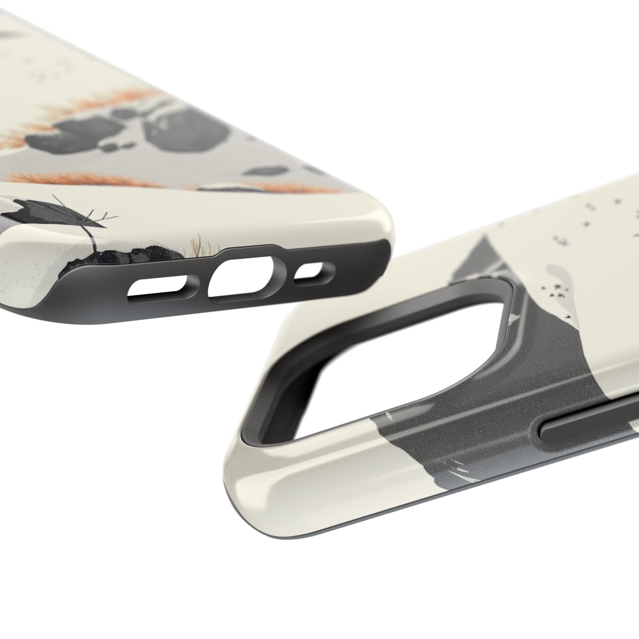 iPhone Snow Field Risograph Print Bold Modern Everyday Snap Case · iPhone Case