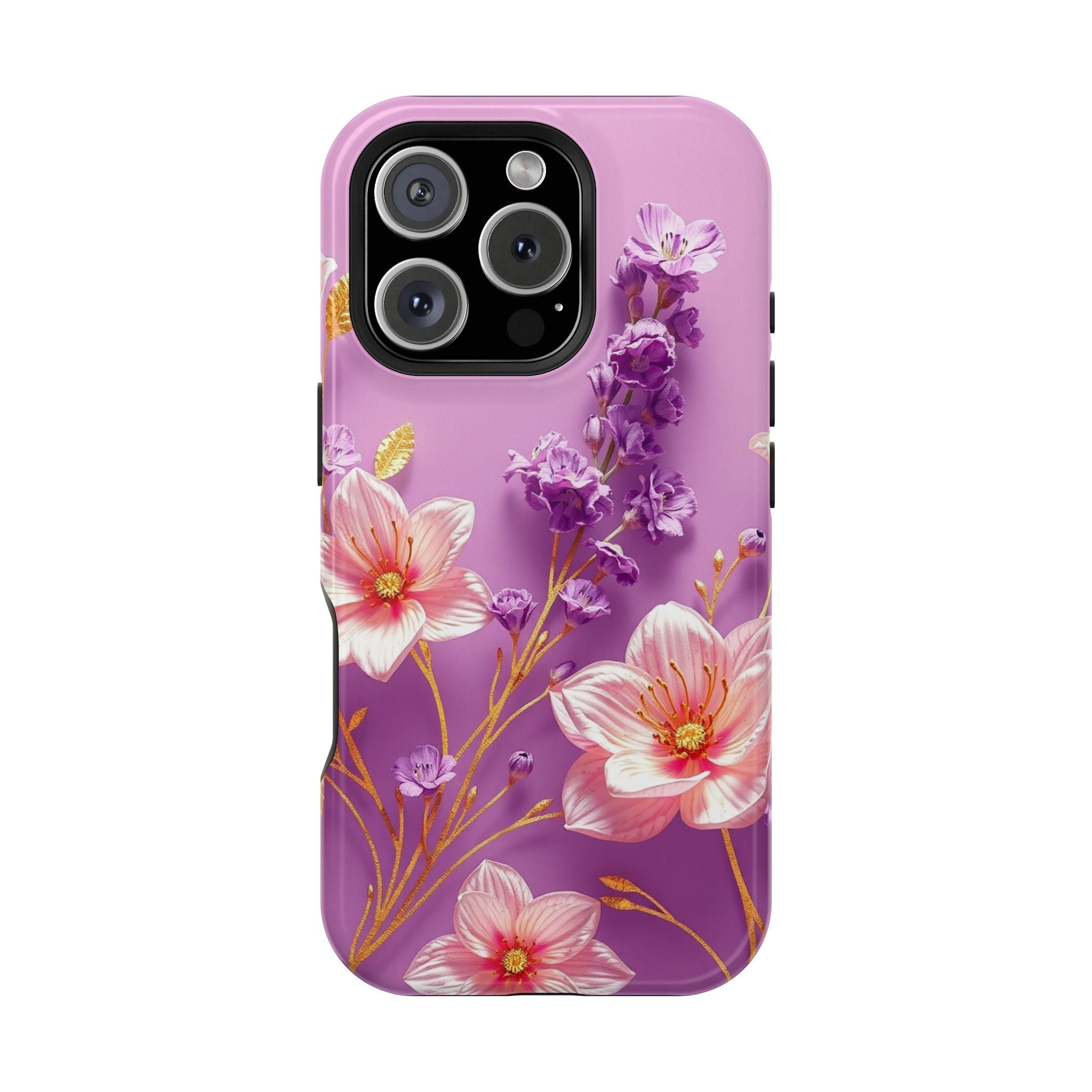 iPhone Radiant Floral Gold Foil Design Slim Everyday Designer Case · iPhone Case