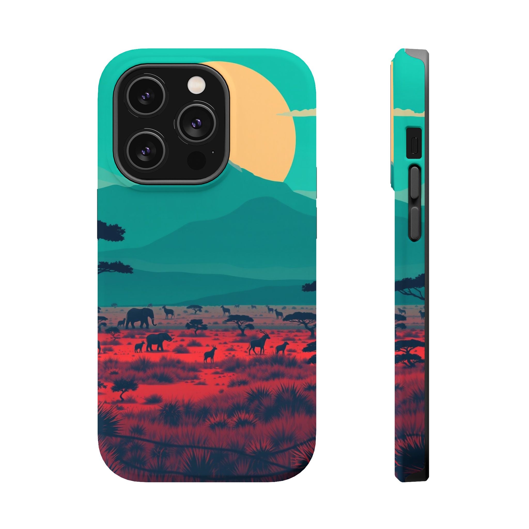 iPhone Savanna Horizon Vintage Retro Poster Slim iPhone Everyday · iPhone Case
