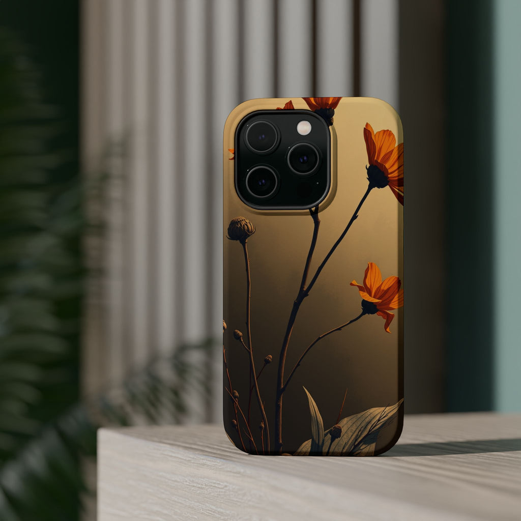 iPhone Burnt Orange And Sand Botanical Illustration Gal Slim Snap Case · iPhone