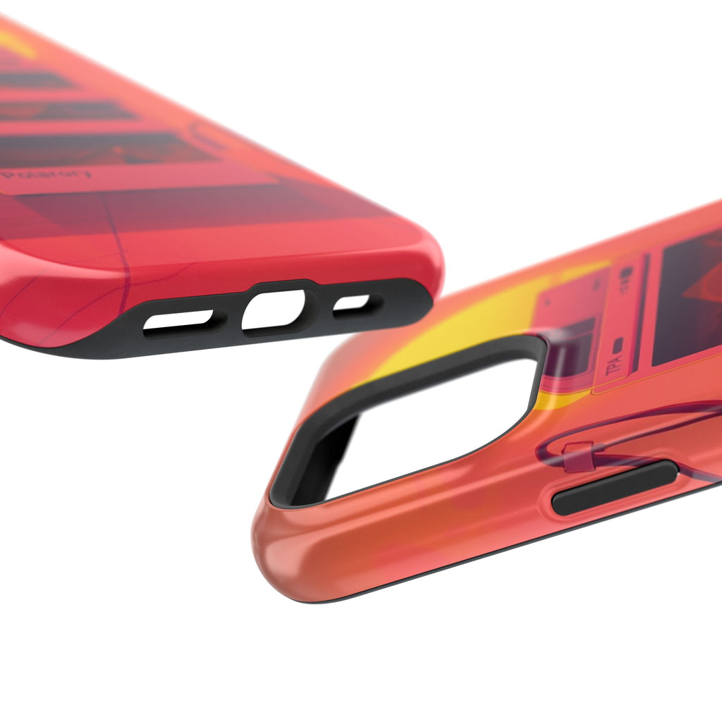 iPhone Polaroid Stack Memory Neon Cyberpunk Slim Everyday Designer Case · iPhone