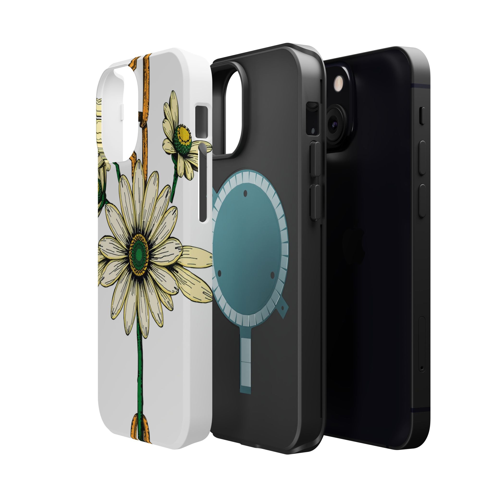 iPhone Daisy Chain Dark Gothic Ink Bold Modern Everyday Snap Case · iPhone Case