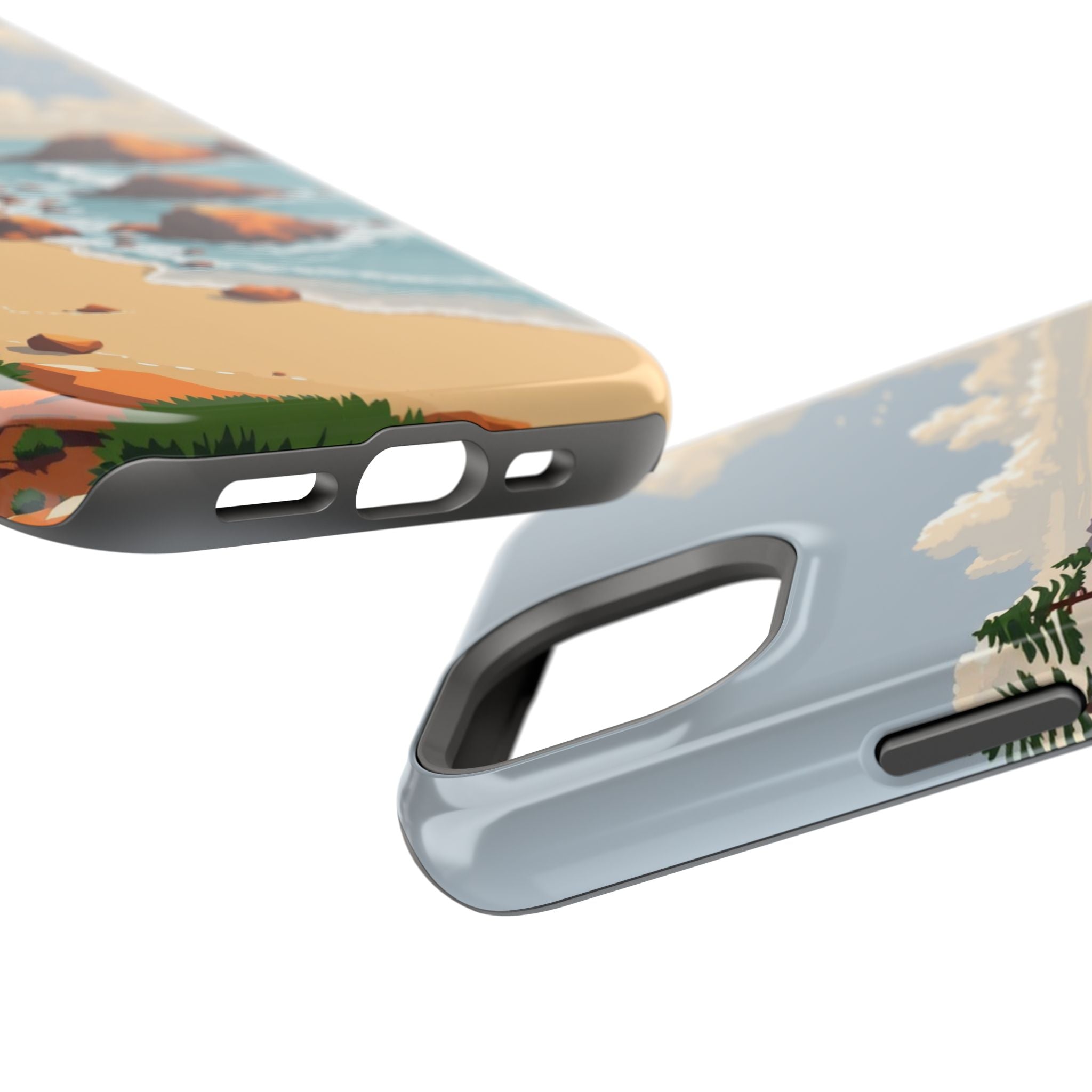iPhone Mustard And Rust Pebble Beach Slim Everyday Designer Case · iPhone Case