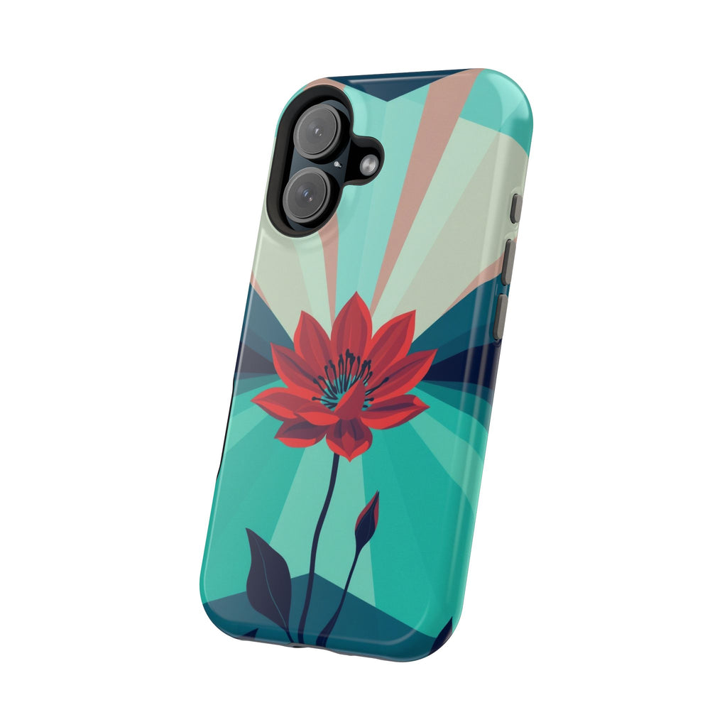 iPhone Teal And Coral Night Bloomer Slim Everyday Designer Case · iPhone Case