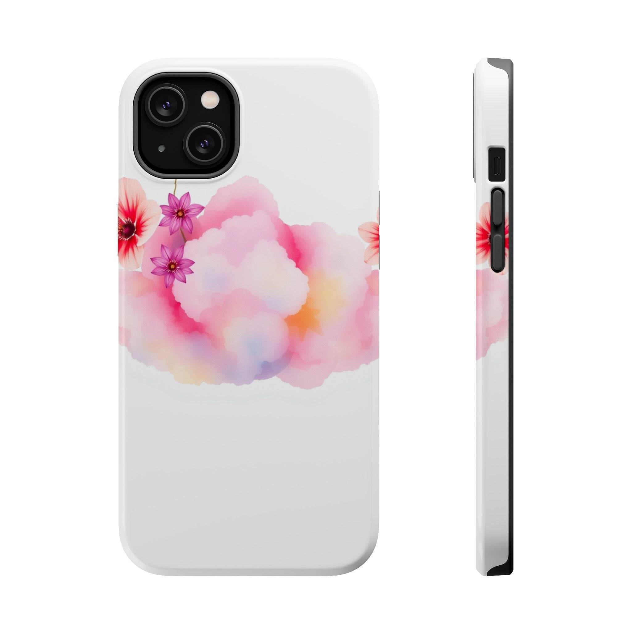 iPhone Pastel Floral Cloud Vibrant Watercolor Carry Case Slim Snap Case · iPhone