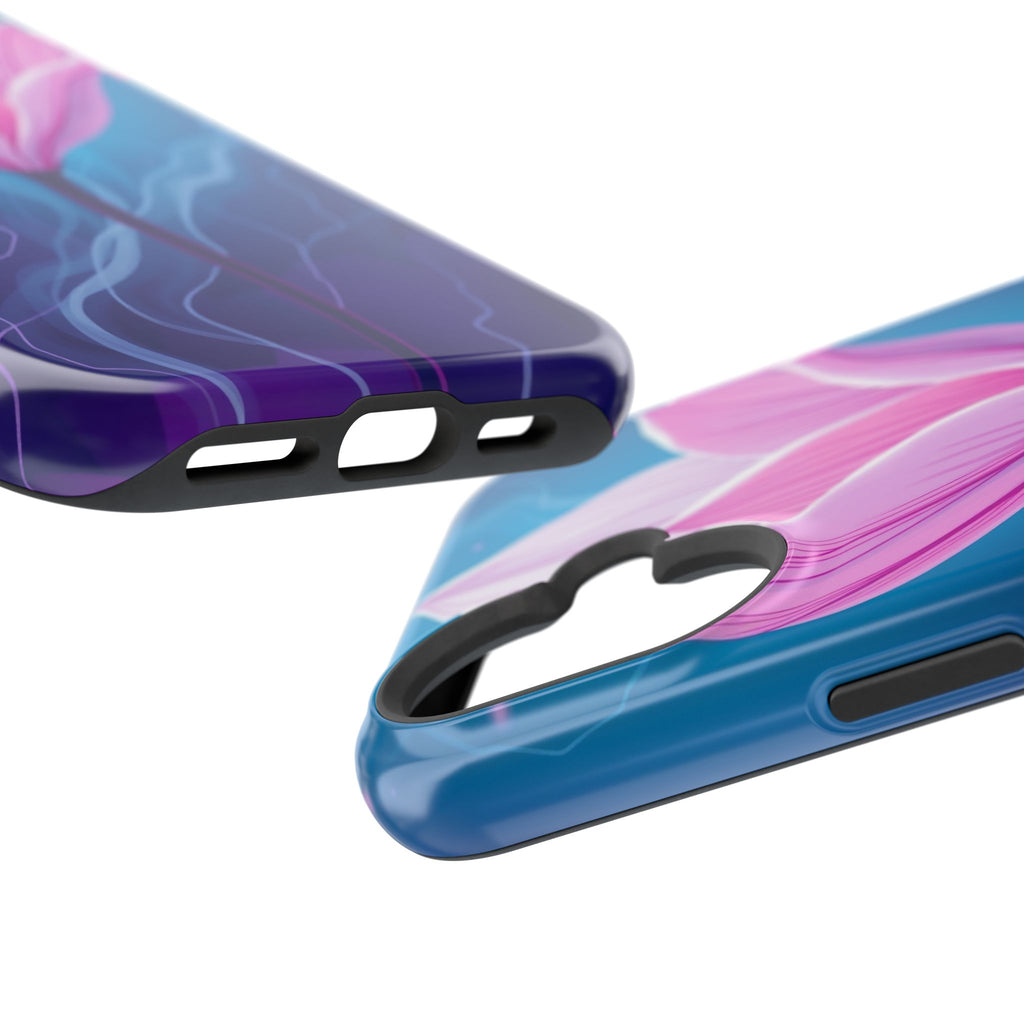 iPhone Cyan And Magenta Petal Storm Slim Everyday Designer Case · iPhone Case