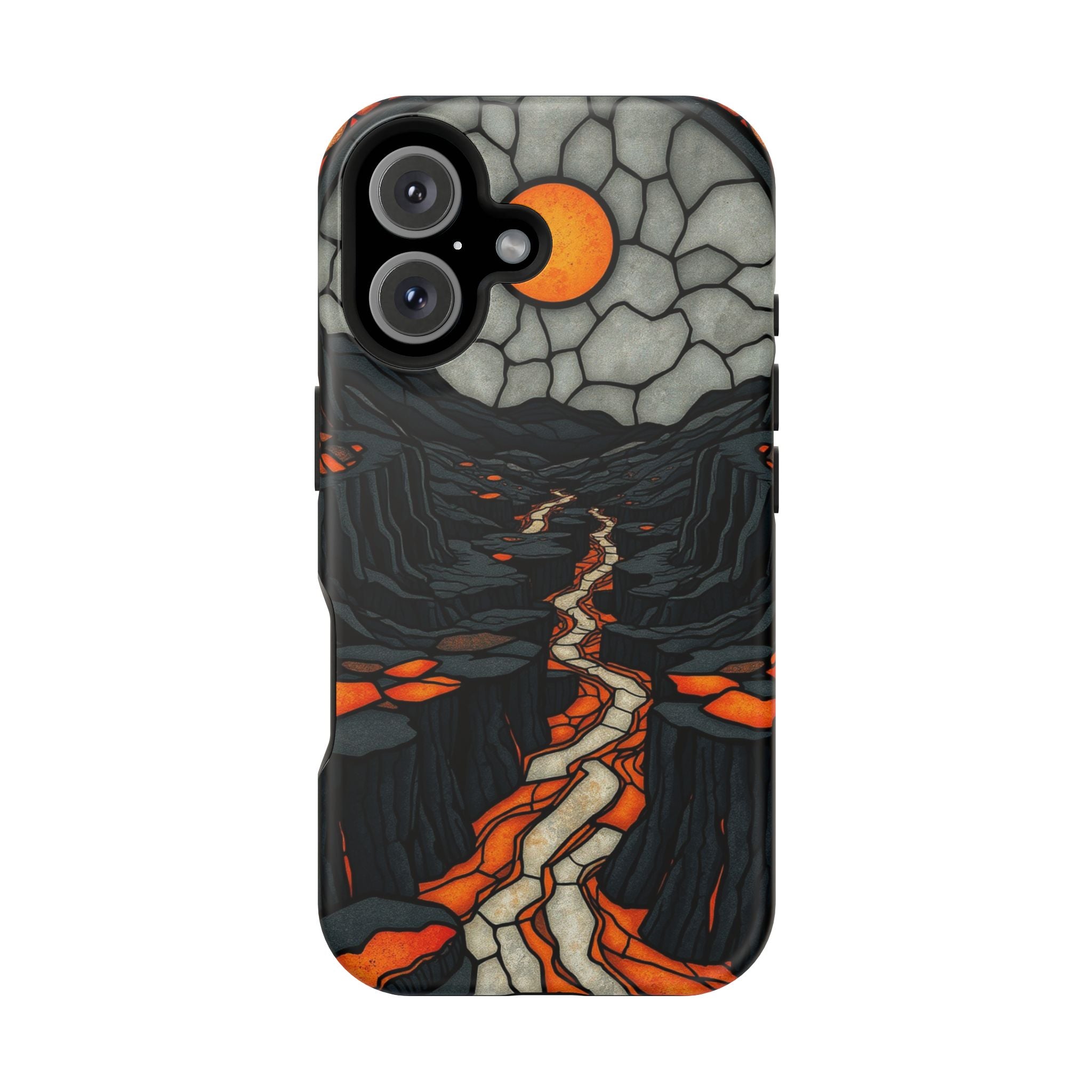 iPhone Charcoal And Copper Lava Field Slim Everyday Designer Case · iPhone Case