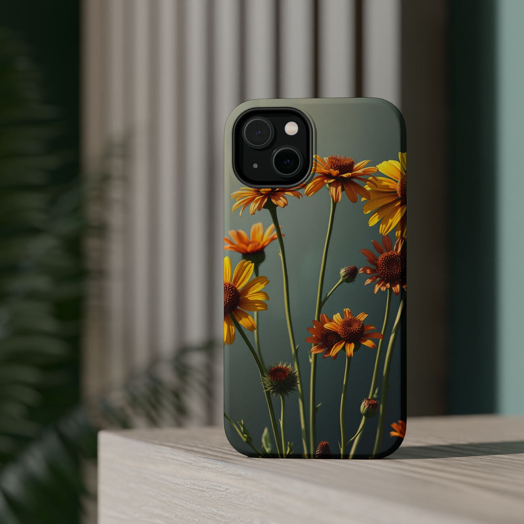 iPhone Mustard And Rust Wildflower Bunch Slim Everyday iPhone Designer · iPhone