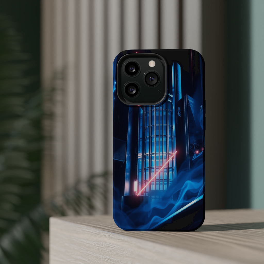 iPhone Midnight Blue And Silver Bauhaus Composition Slim Snap Case · iPhone Case