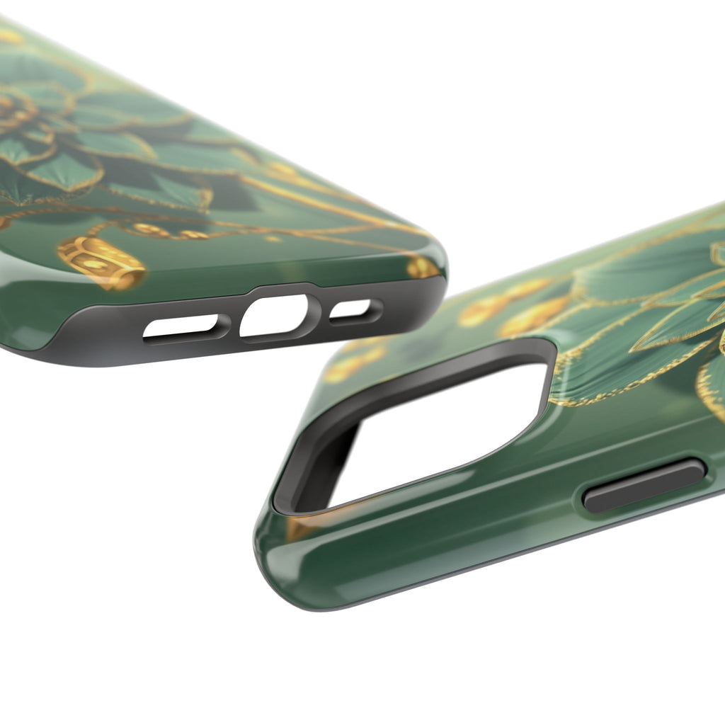 iPhone Floral Gold Foil Pixel Art -Bit Slim Everyday Designer Case · iPhone Case