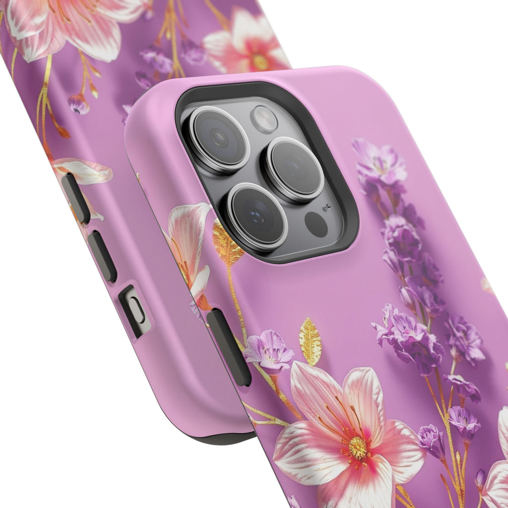 iPhone Radiant Floral Gold Foil Design Slim Everyday Designer Case · iPhone Case