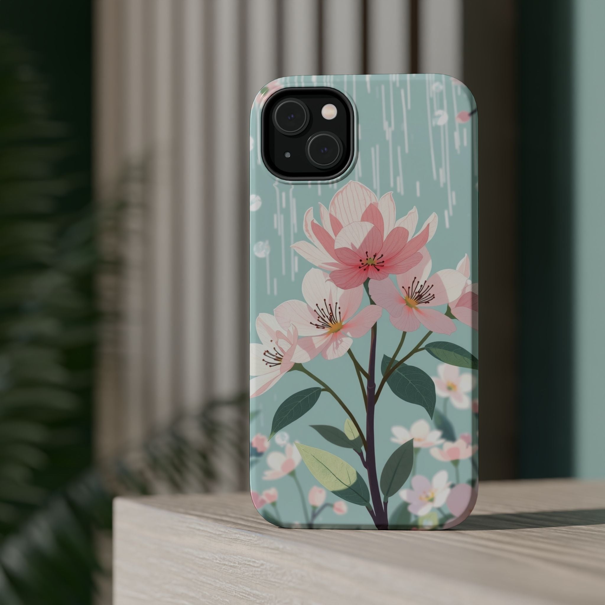 iPhone Mint And Blush Spring Shower Bloom Slim iPhone Everyday Designer · iPhone