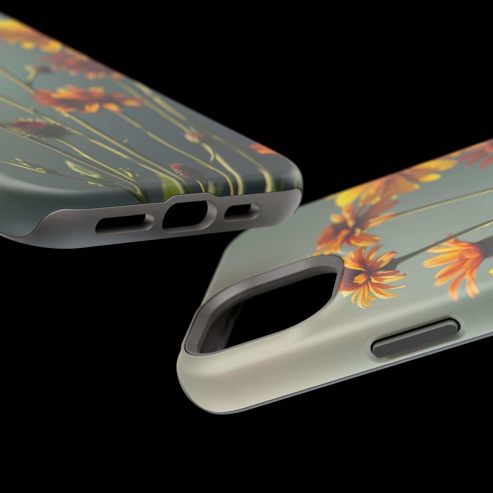 iPhone Mustard And Rust Wildflower Bunch Slim Everyday iPhone Designer · iPhone