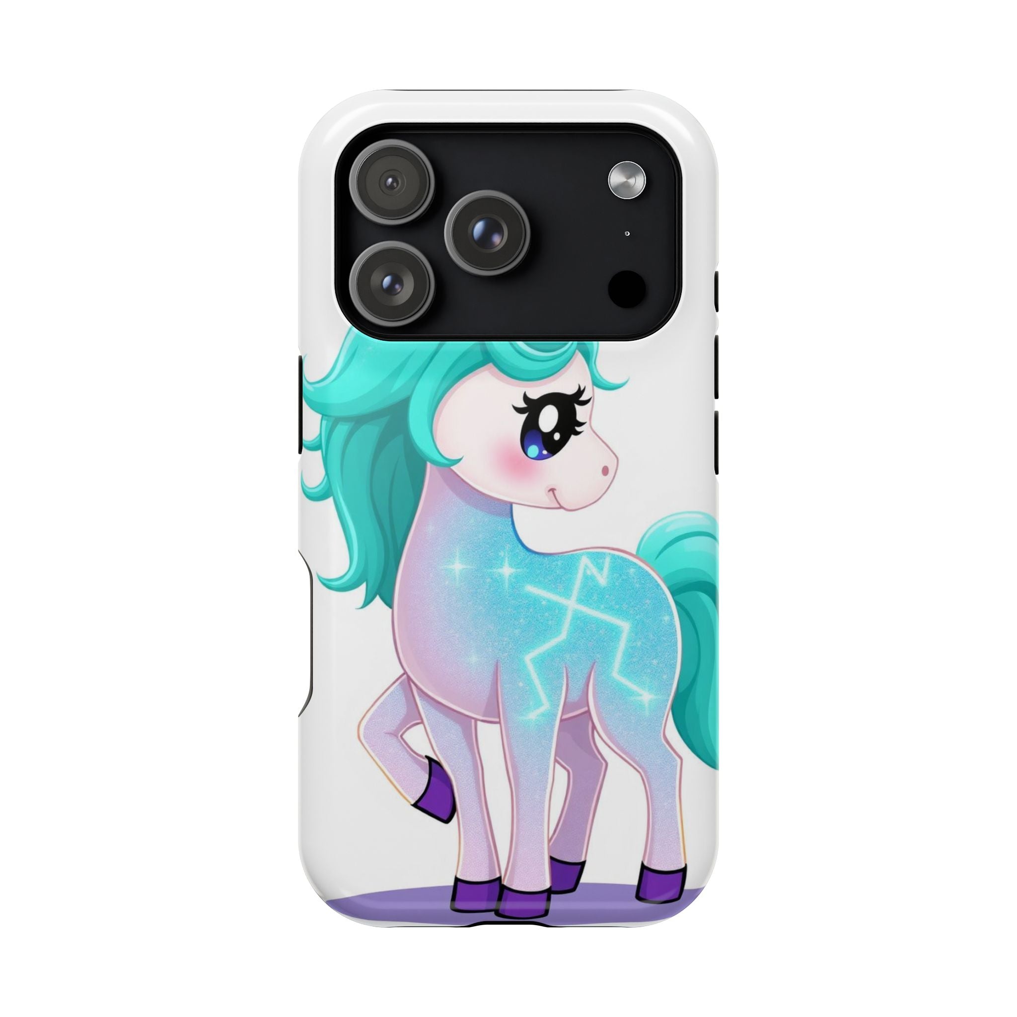 iPhone Turquoise Sparkle Unicorn Kids Fun iPhone Phone Case Gift · iPhone Case