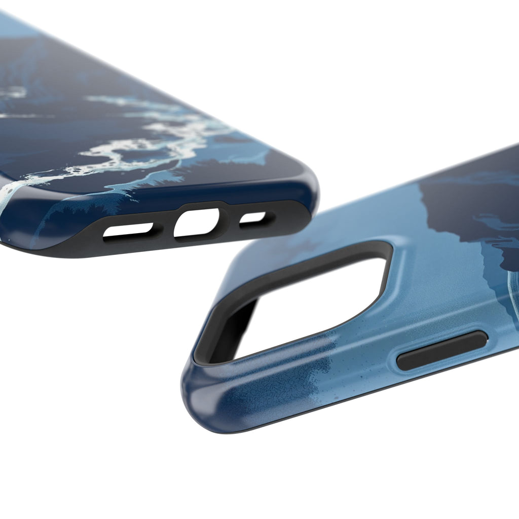 iPhone Midnight Blue And Silver Hibiscus Coast Carry Case Slim Snap Case · iPhon
