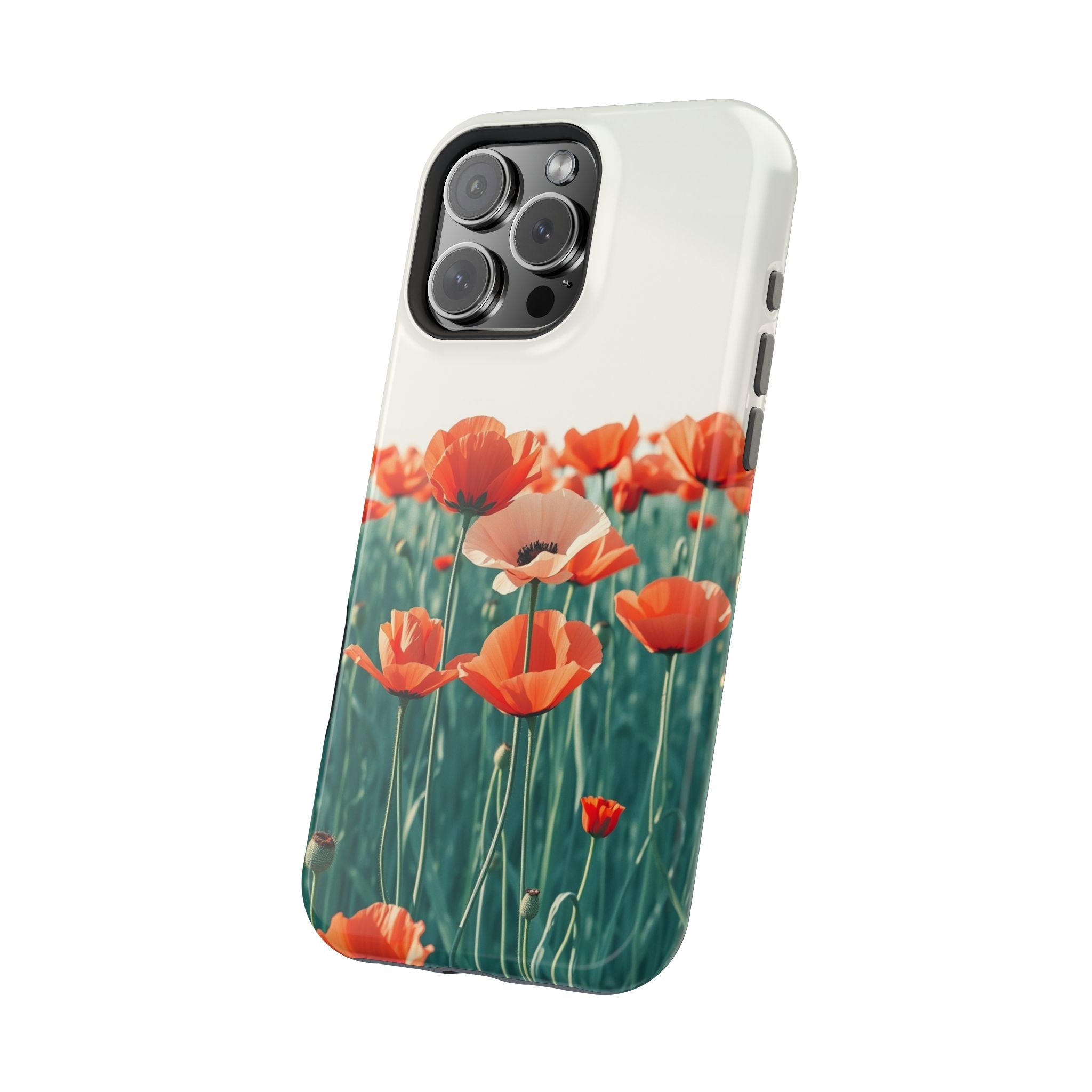iPhone Mint And Blush Poppy Field 10 Slim Everyday Designer Case · iPhone Case